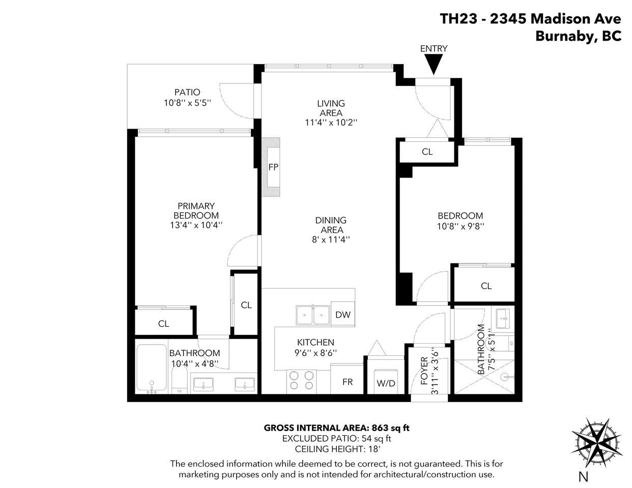TH23 2345 MADISON AVENUE Unit: TH23