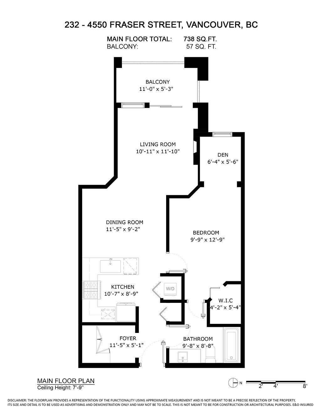232 4550 FRASER STREET Unit: 232