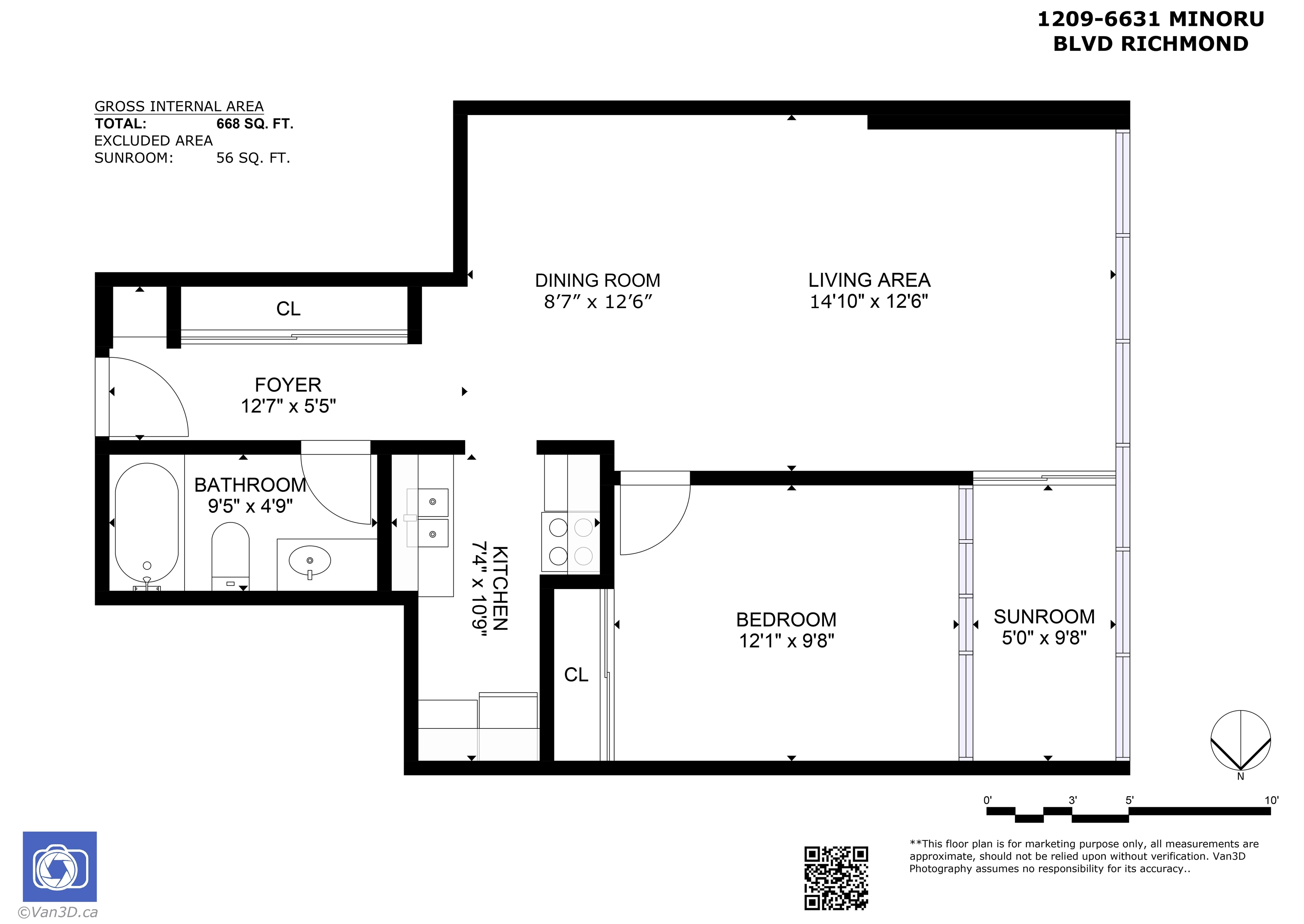 1209 6631 MINORU BOULEVARD Unit: 1209