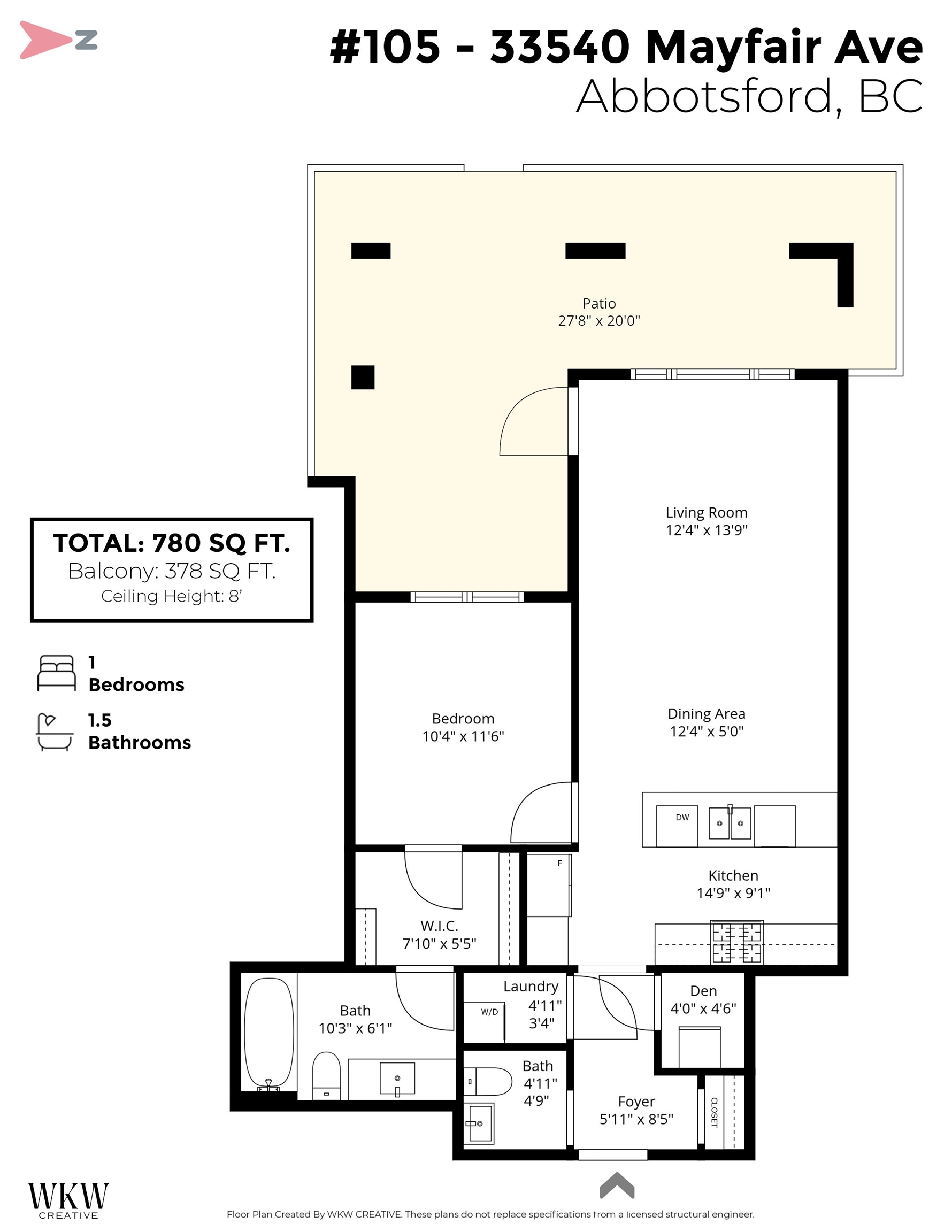 105 33540 MAYFAIR AVENUE Unit: 105