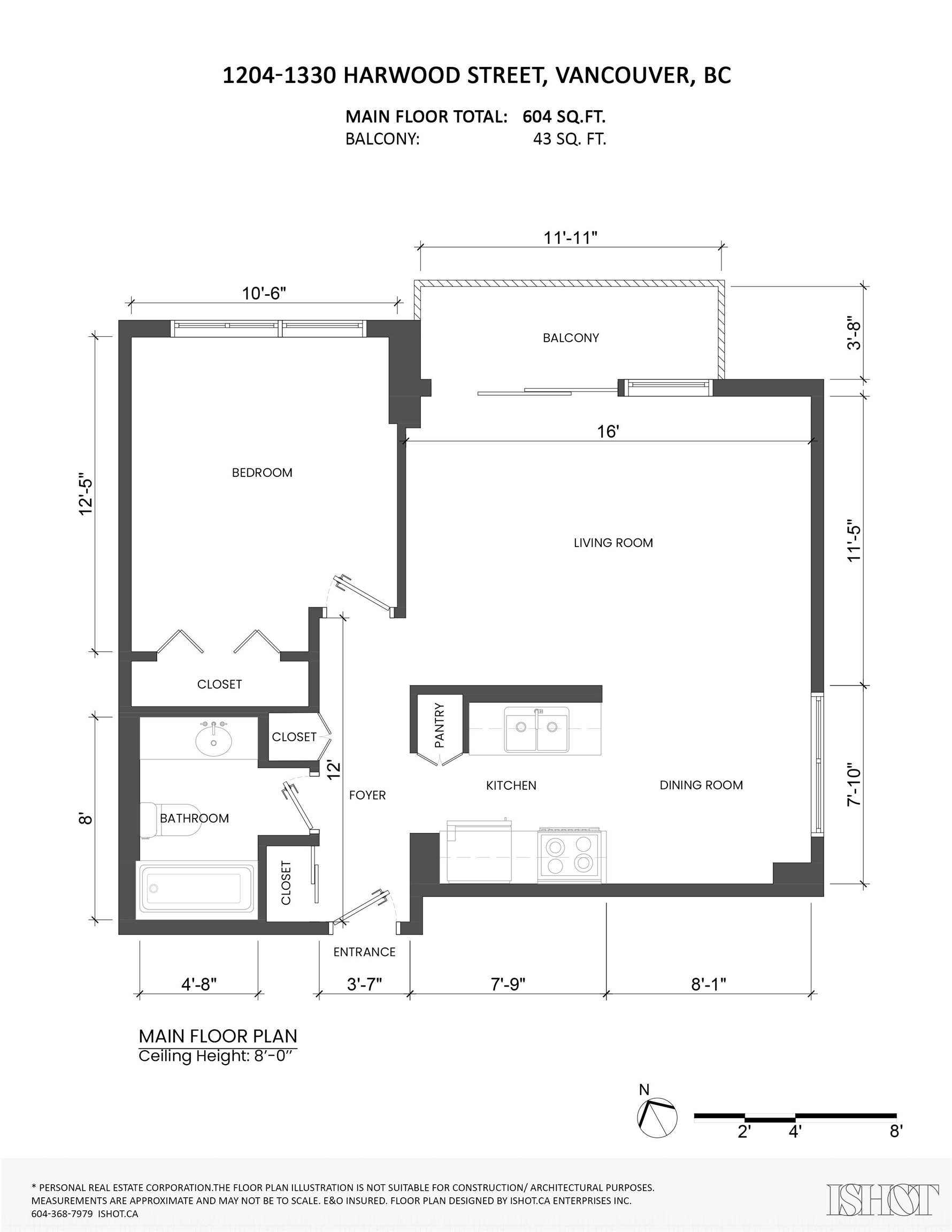 1204 1330 HARWOOD STREET Unit: 1204