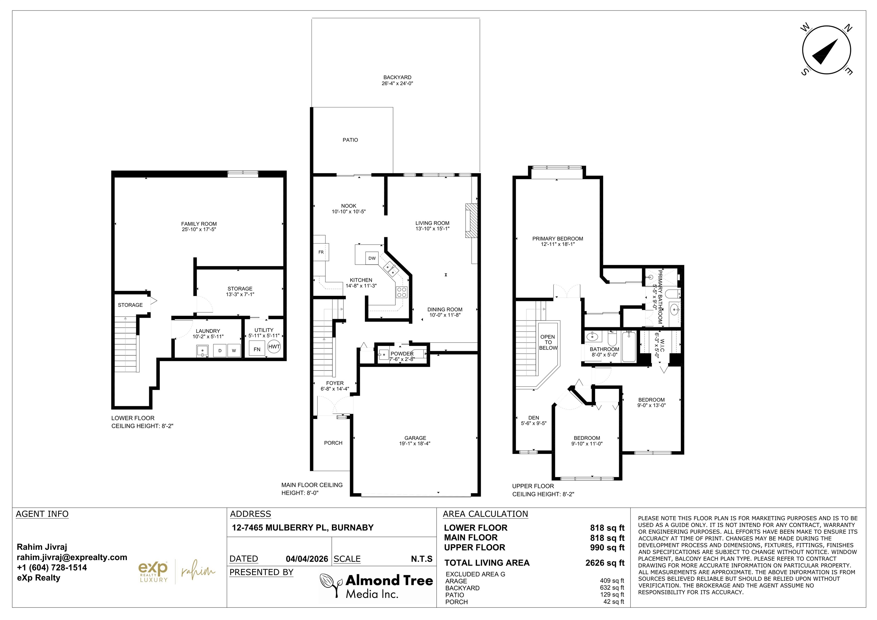 12 7465 MULBERRY PLACE Unit: 12