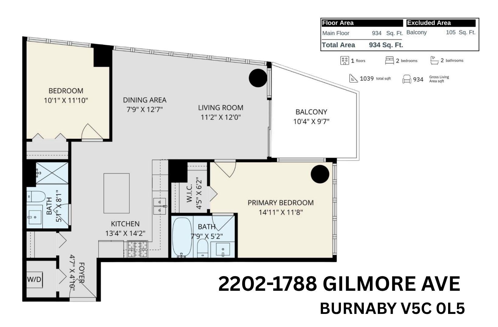 2202 1788 GILMORE AVENUE Unit: 2202
