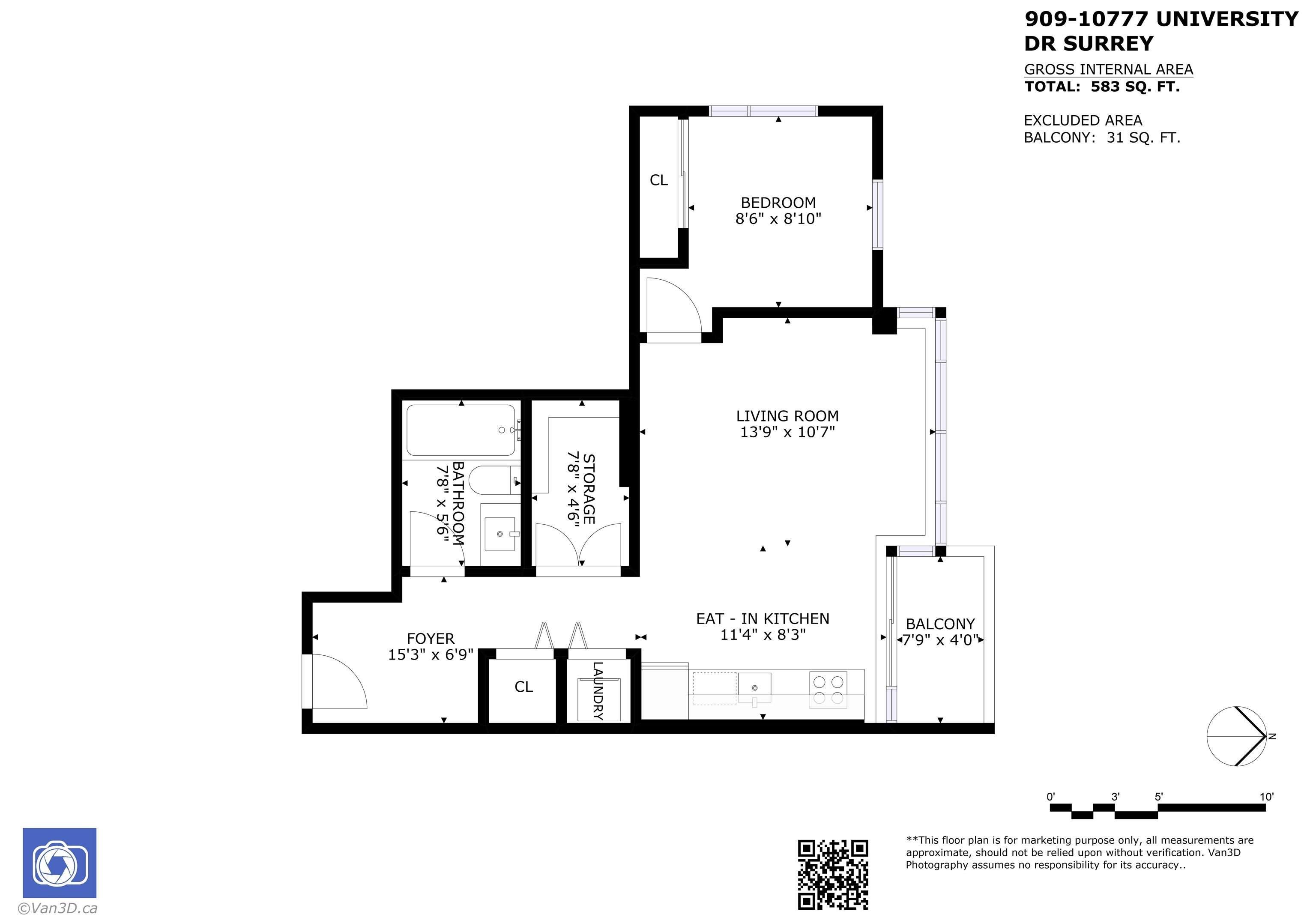 909 10777 UNIVERSITY DRIVE Unit: 909