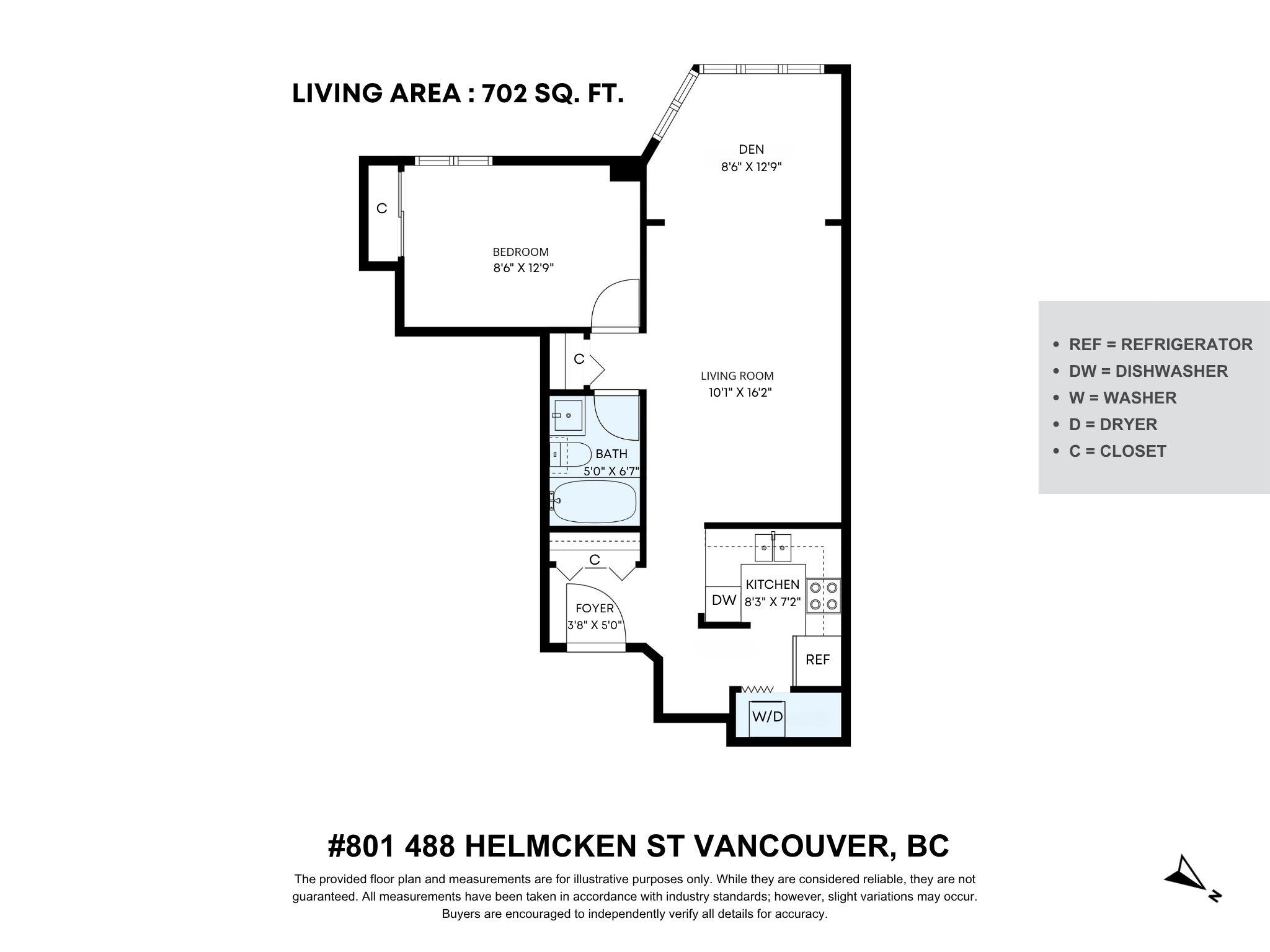 801 488 HELMCKEN STREET Unit: 801