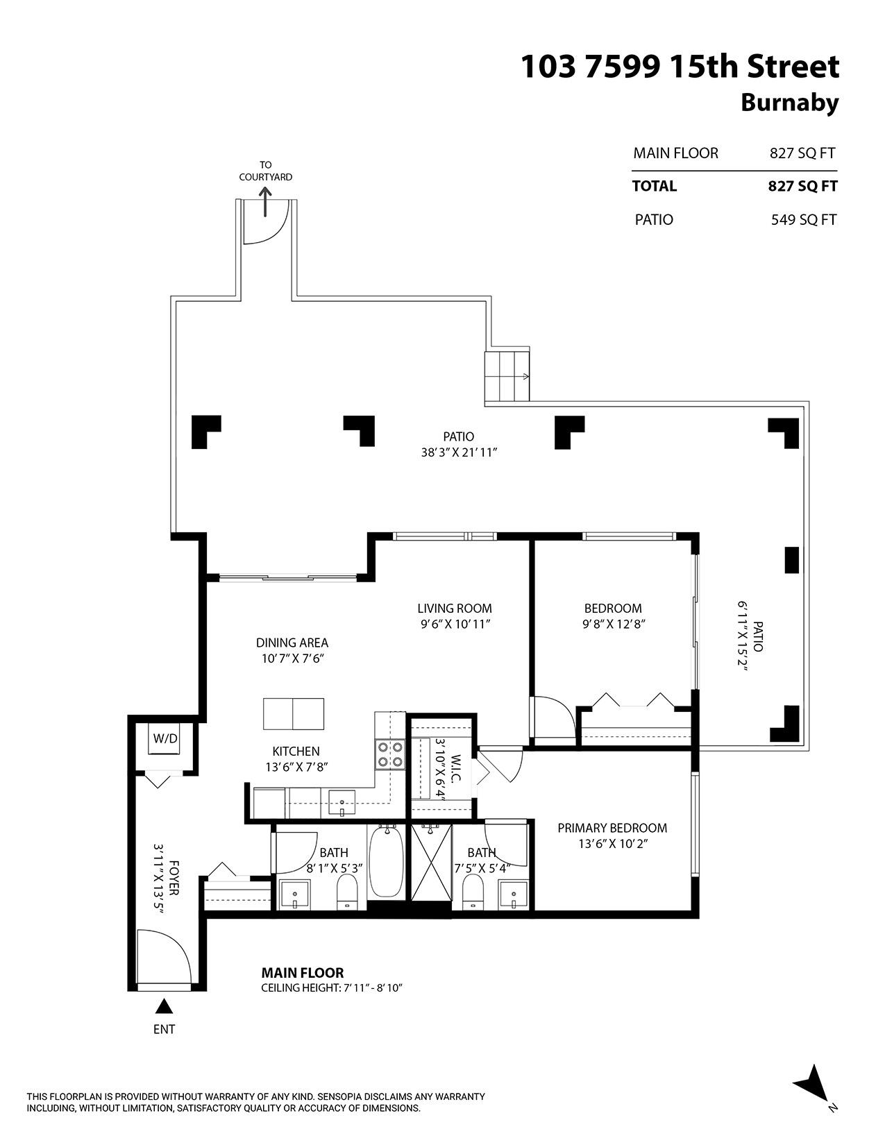 103 7599 15TH STREET Unit: 103