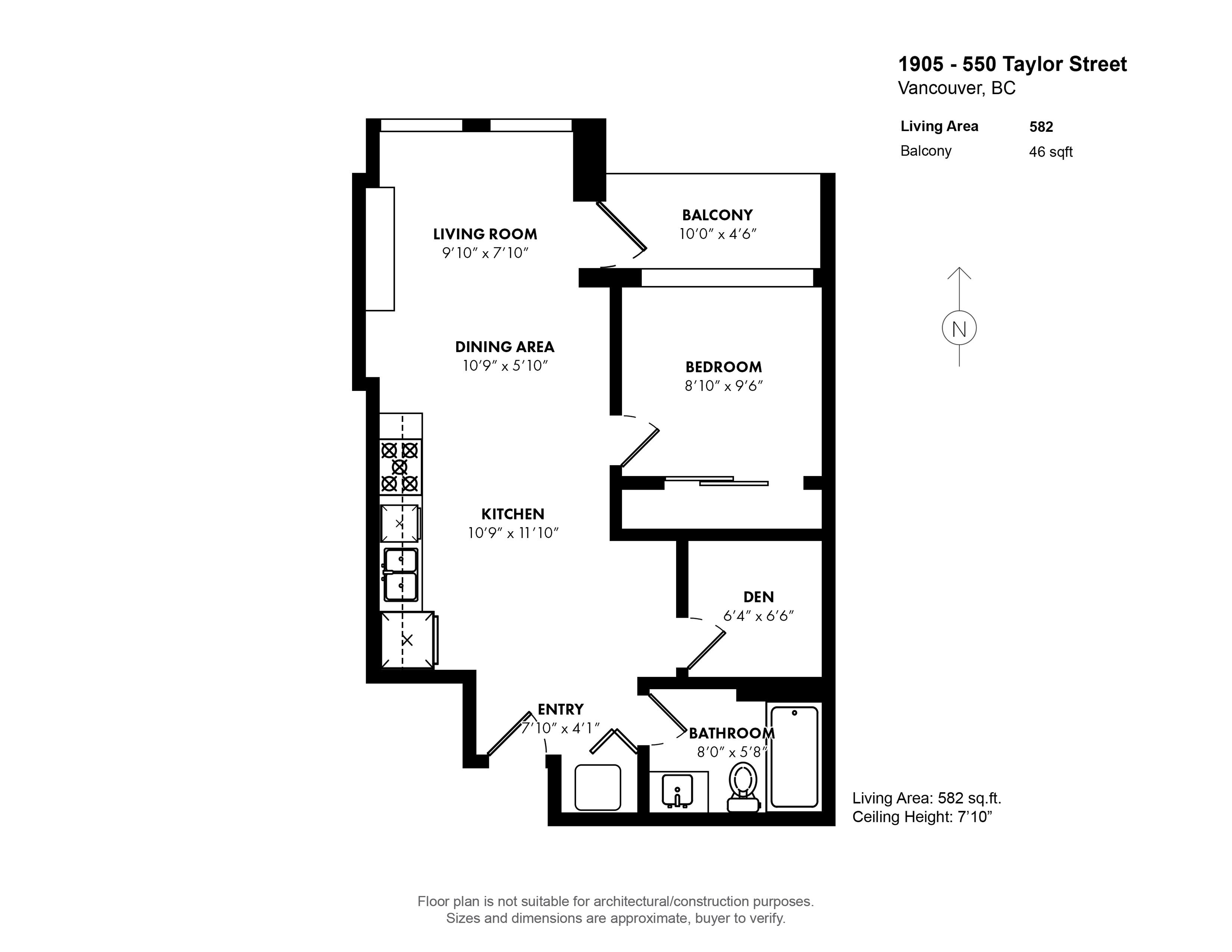 1905 550 TAYLOR STREET Unit: 1905