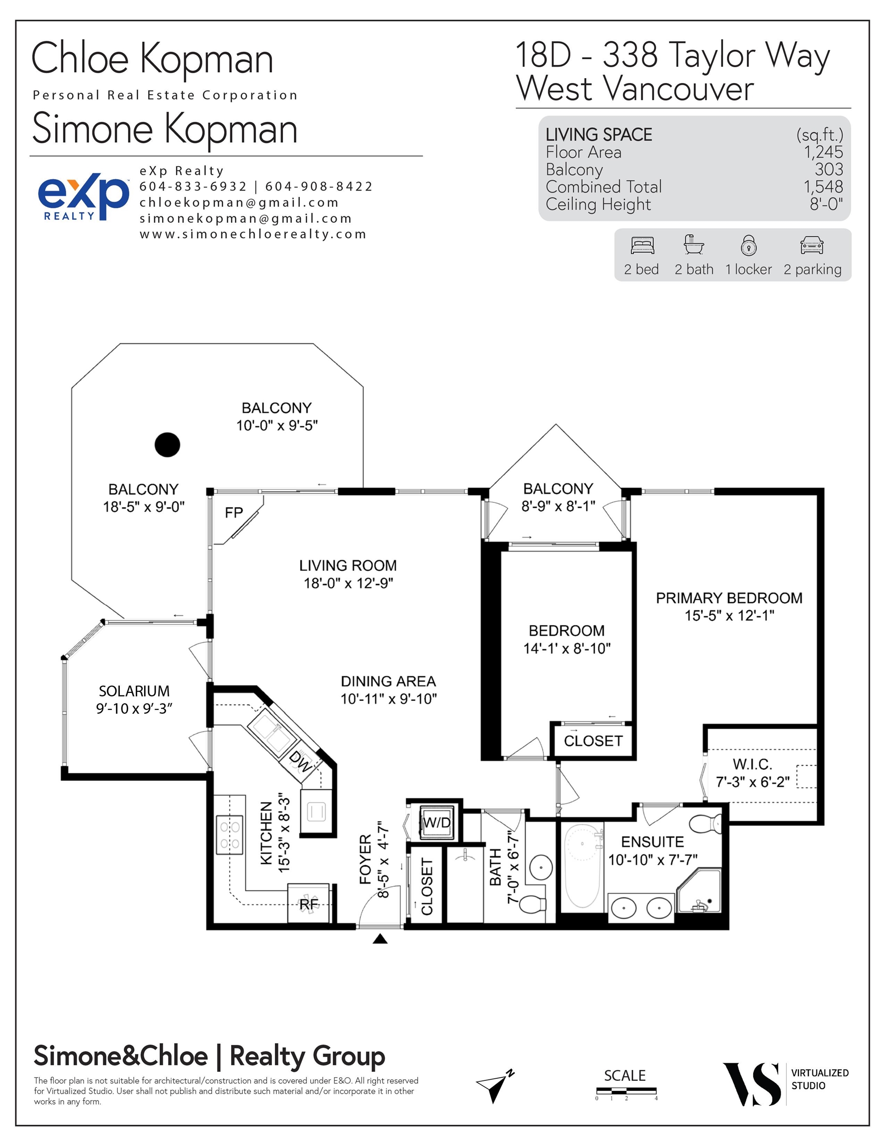 18D 338 TAYLOR WAY Unit: 18D