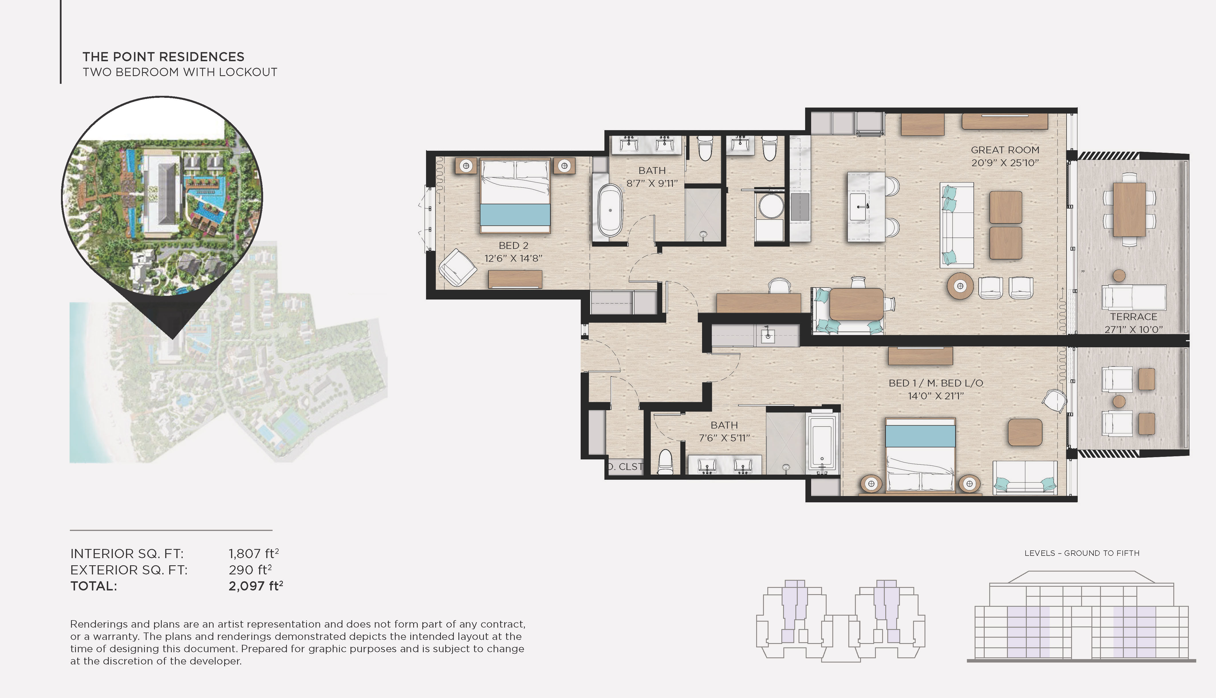 The Point - R209/210 2BR SECOND LEVEL