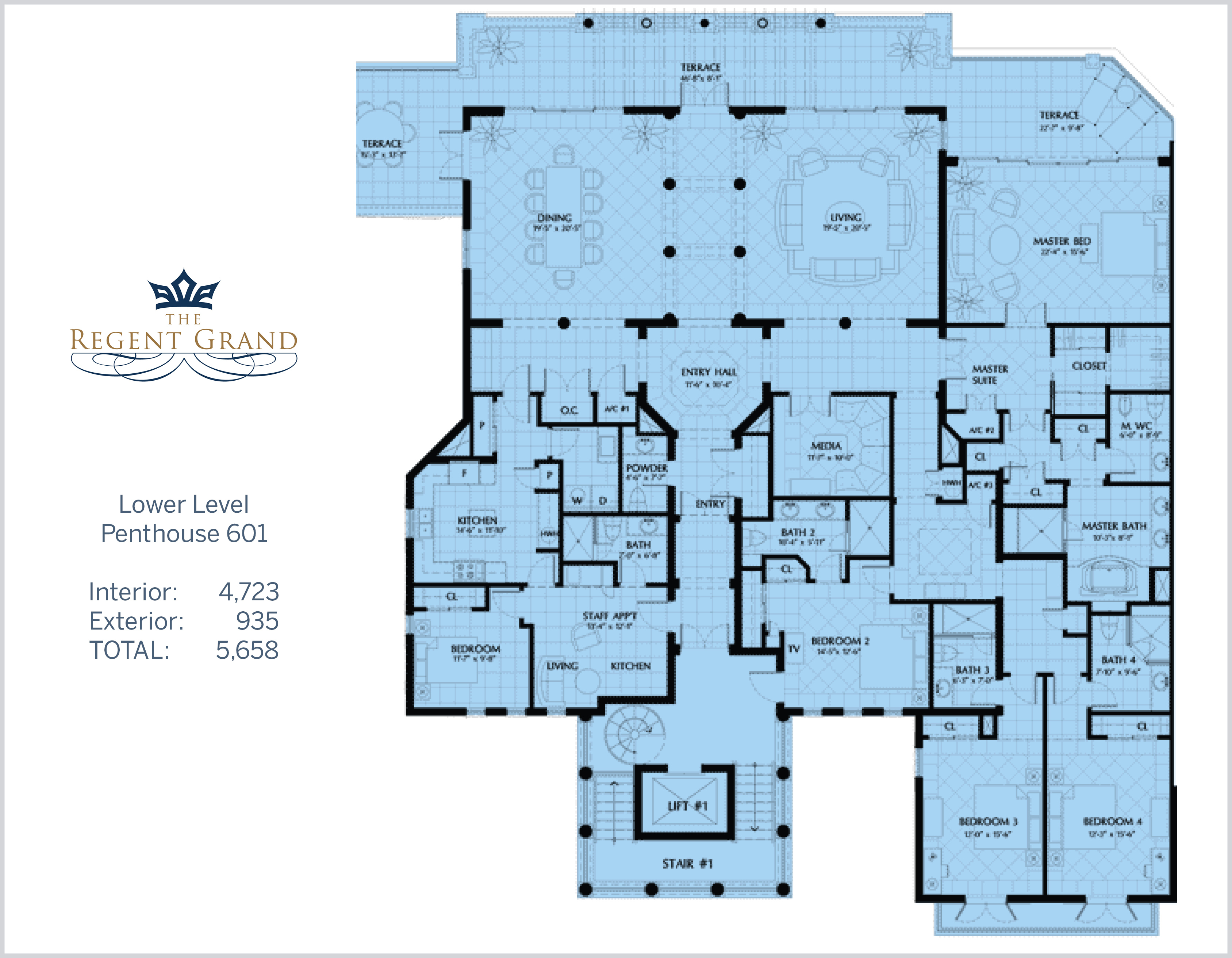 The Regent Grand, Suite PH 601 