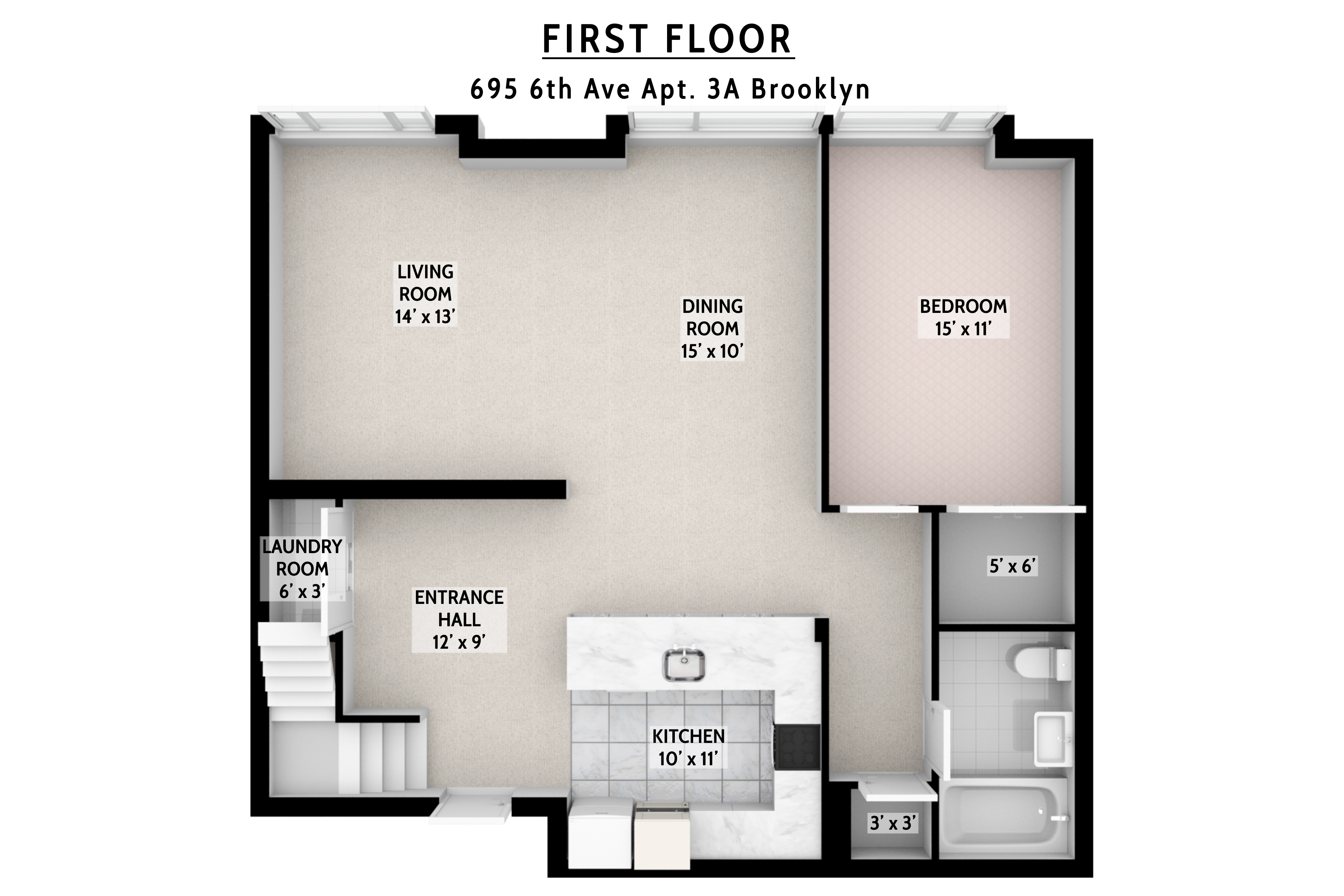 695 6th Avenue , 3A