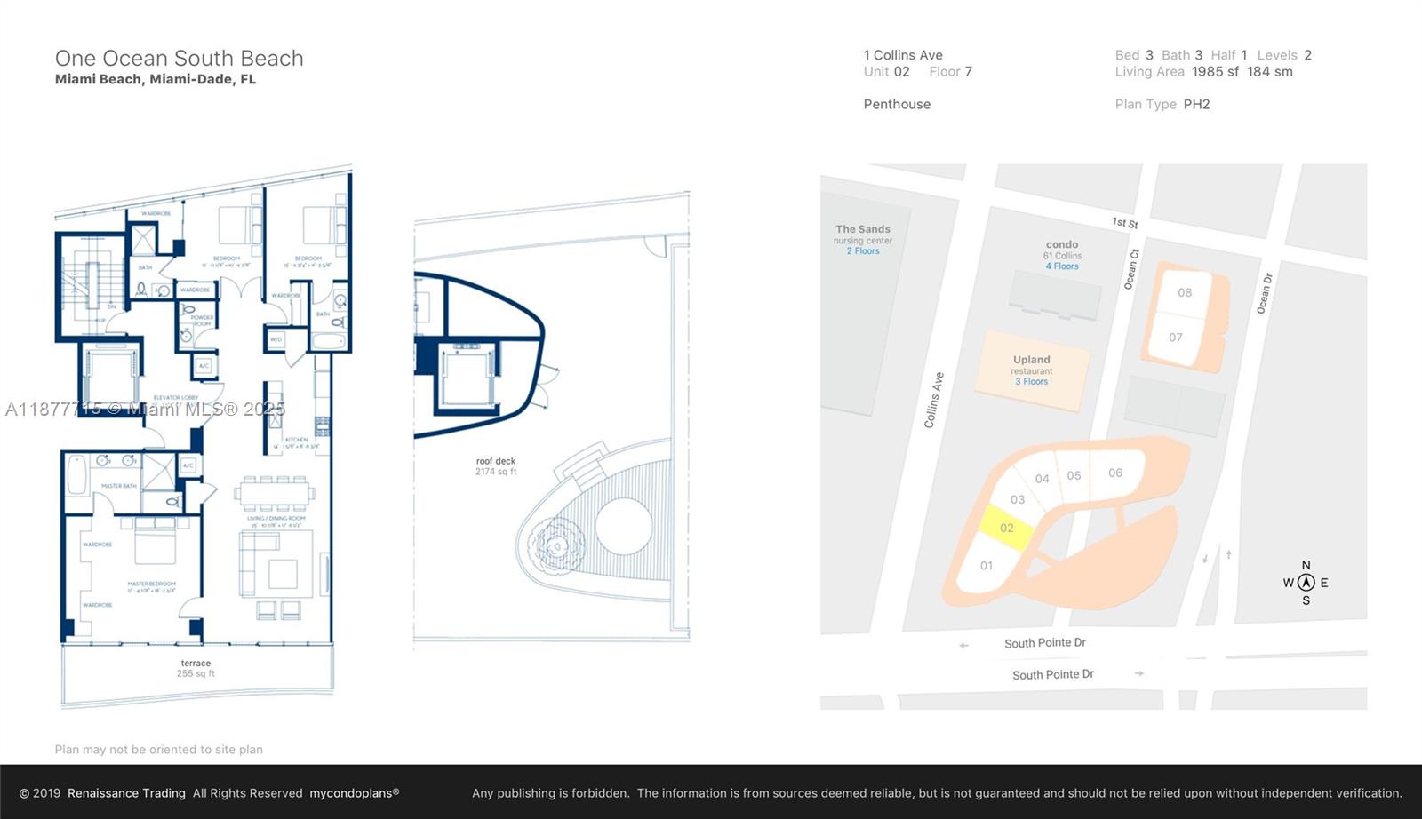 1 Collins Ave Unit: PH702