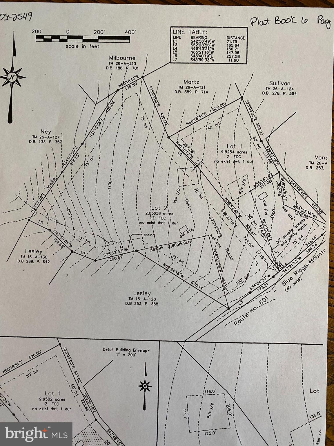 BLUERIDGE MOUNTAIN LOT 1 ROAD