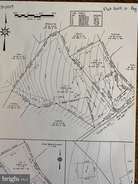 BLUERIDGE MOUNTAIN LOT 1 ROAD