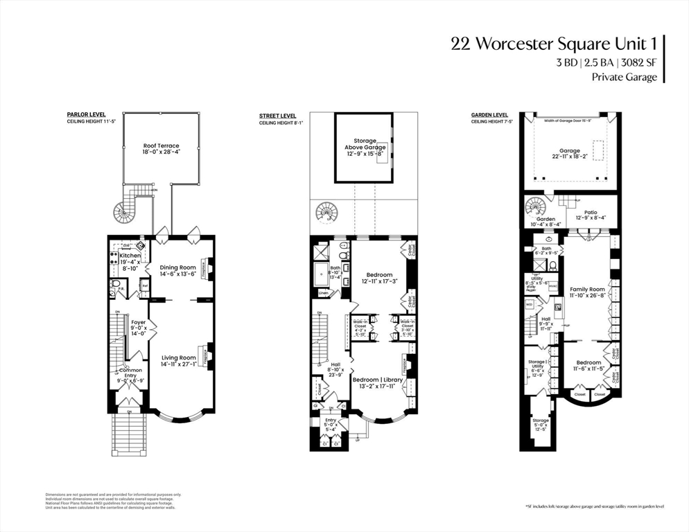 Triplex on Worcester Square