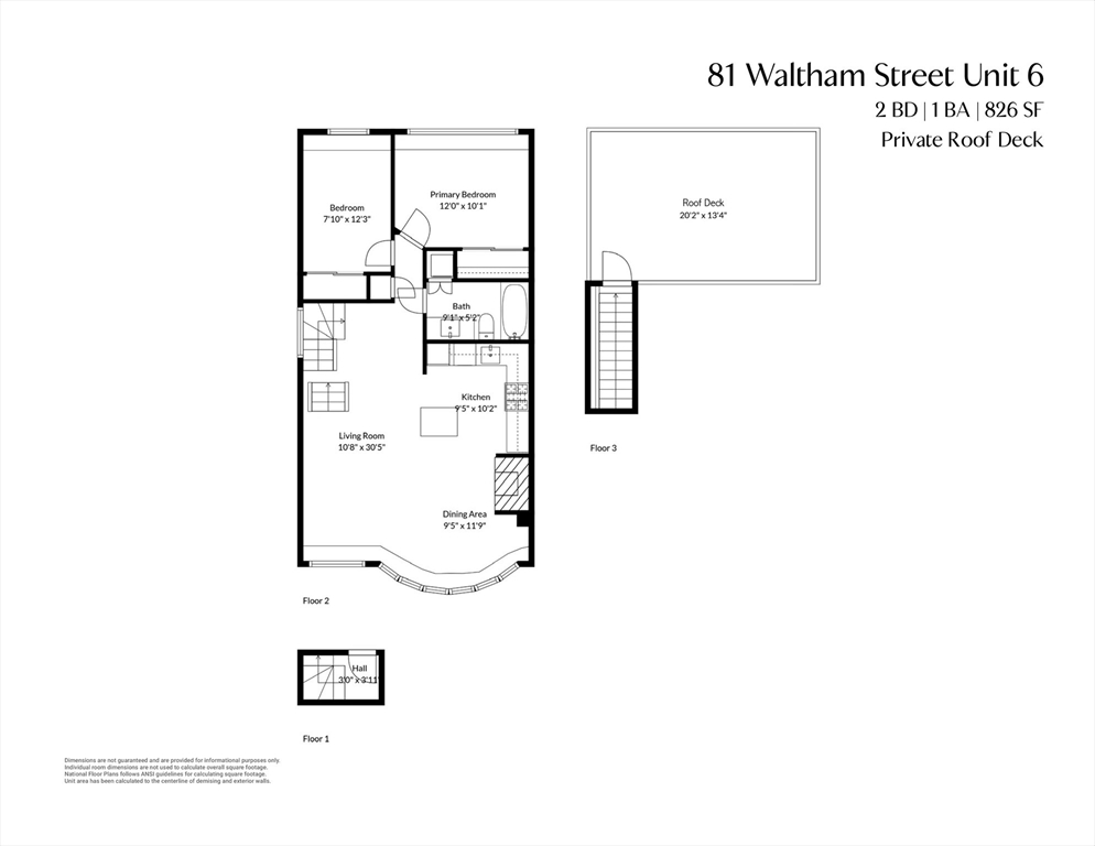 Renovated 2 Bed with Private Roof Deck