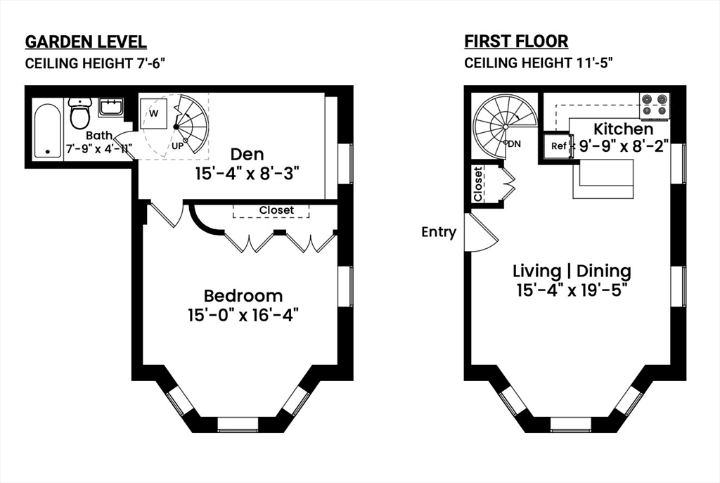 Sunny Duplex on Marlborough Street
