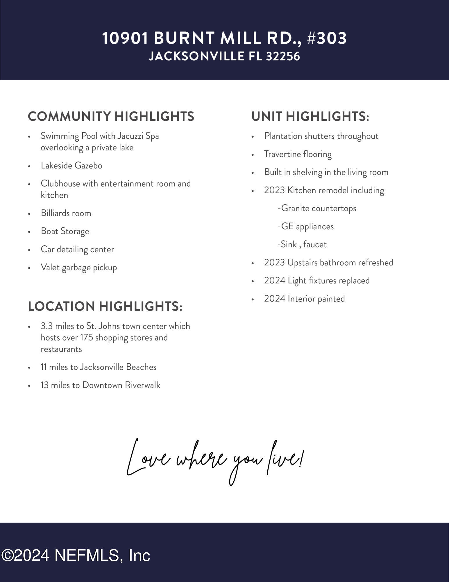 10901 BURNT MILL Road, 303