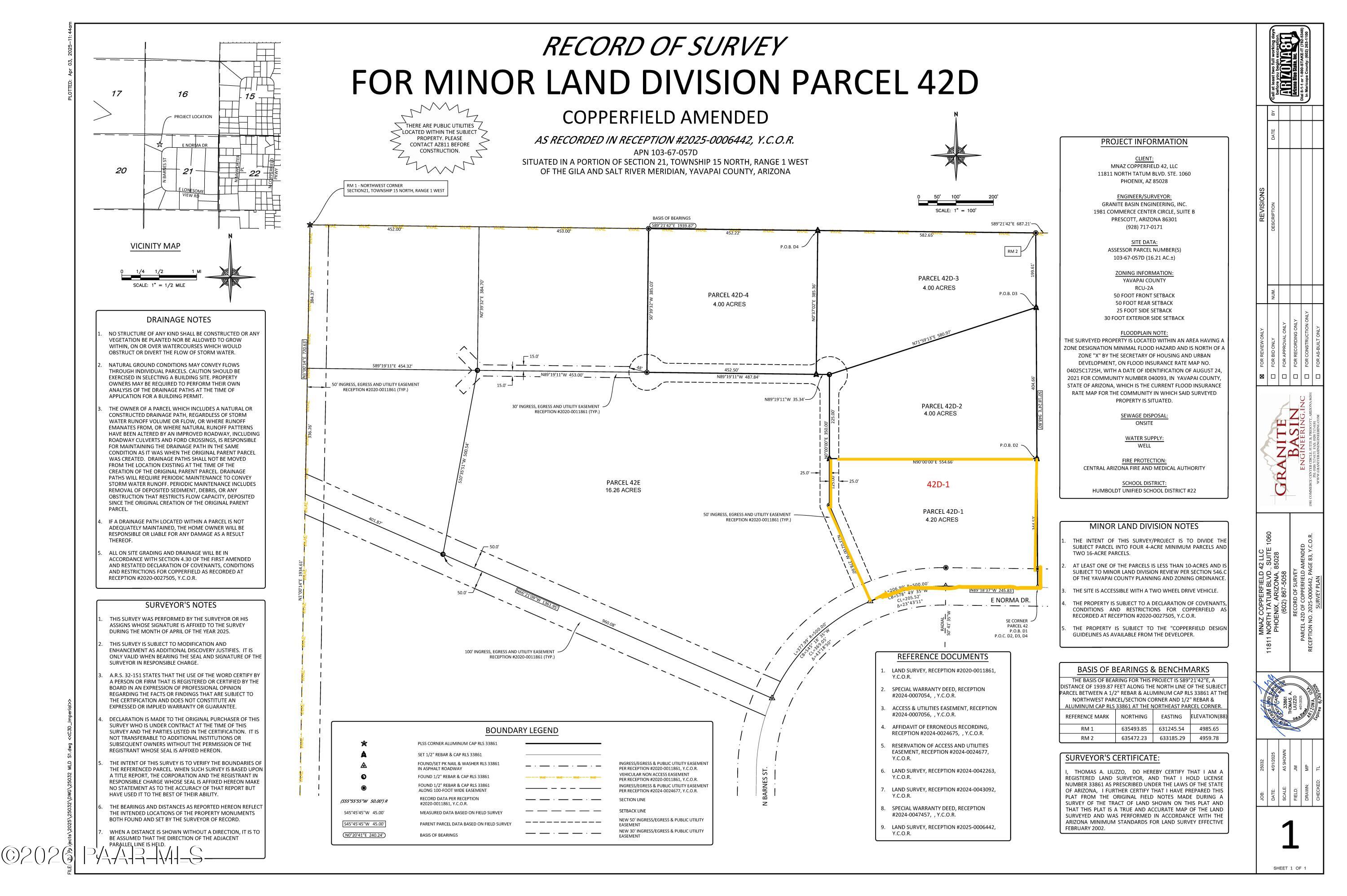 42 D-1 N Barrel Mesa Road