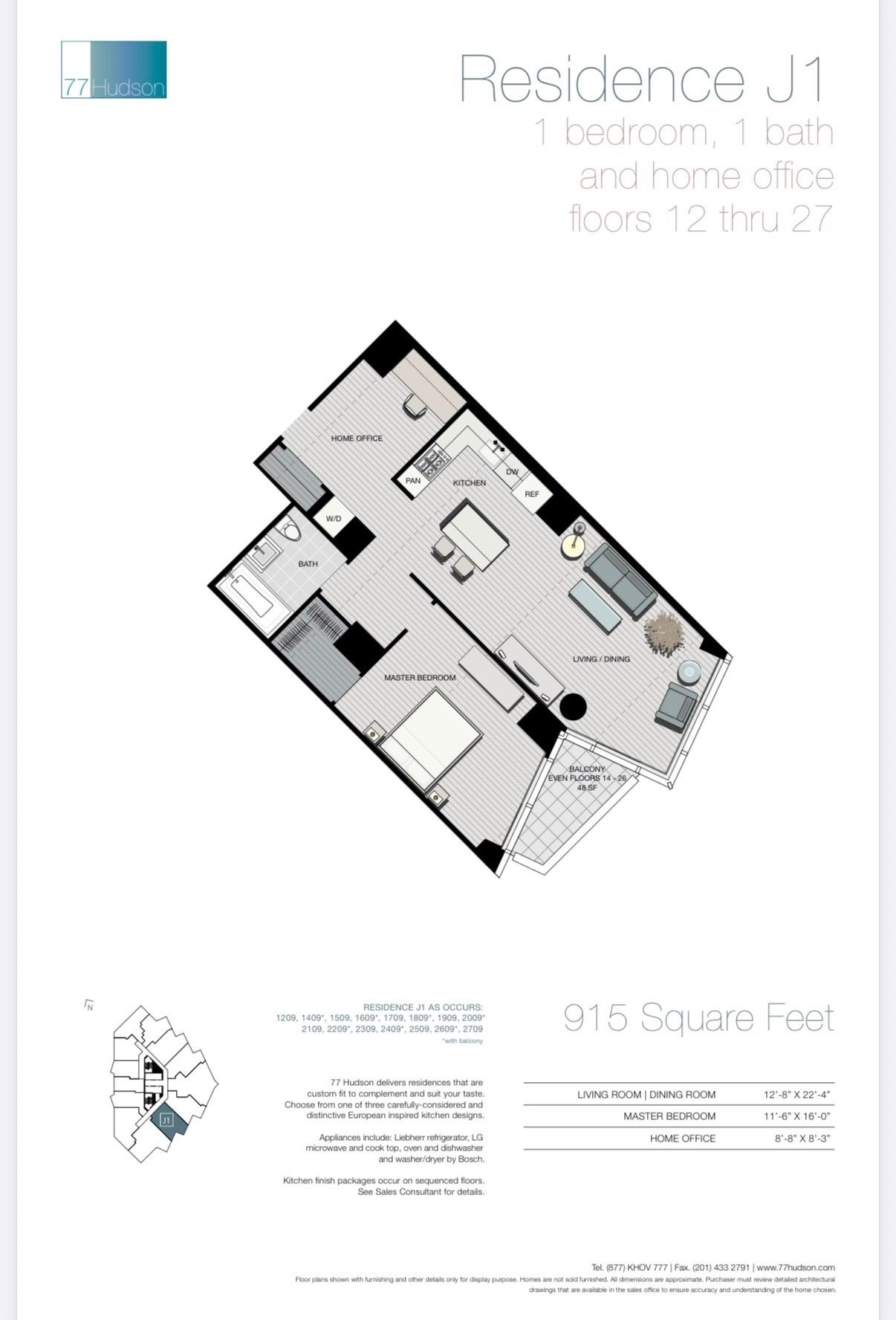 77 HUDSON ST Unit: 2409