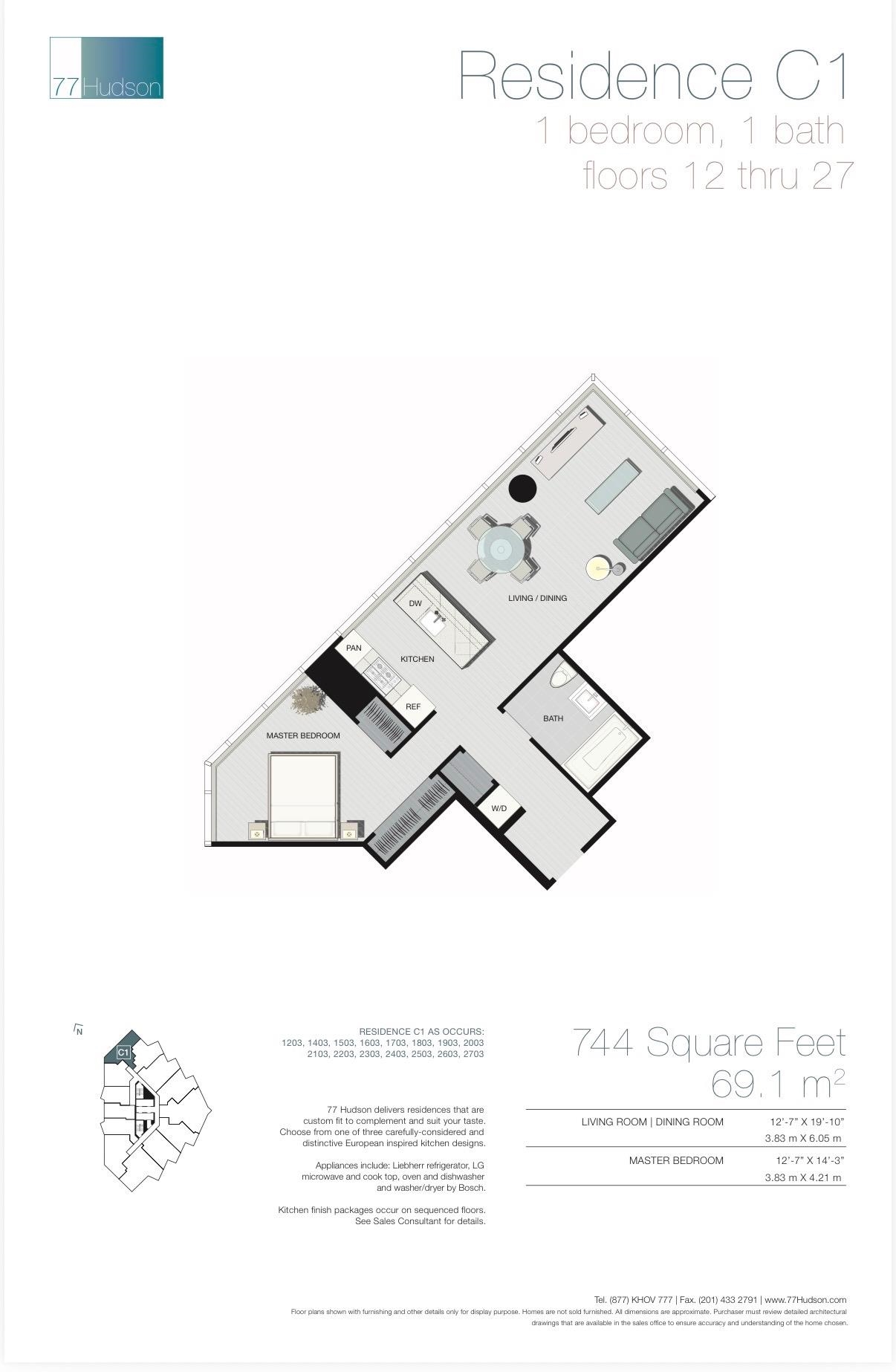 77 HUDSON ST Unit: 2303