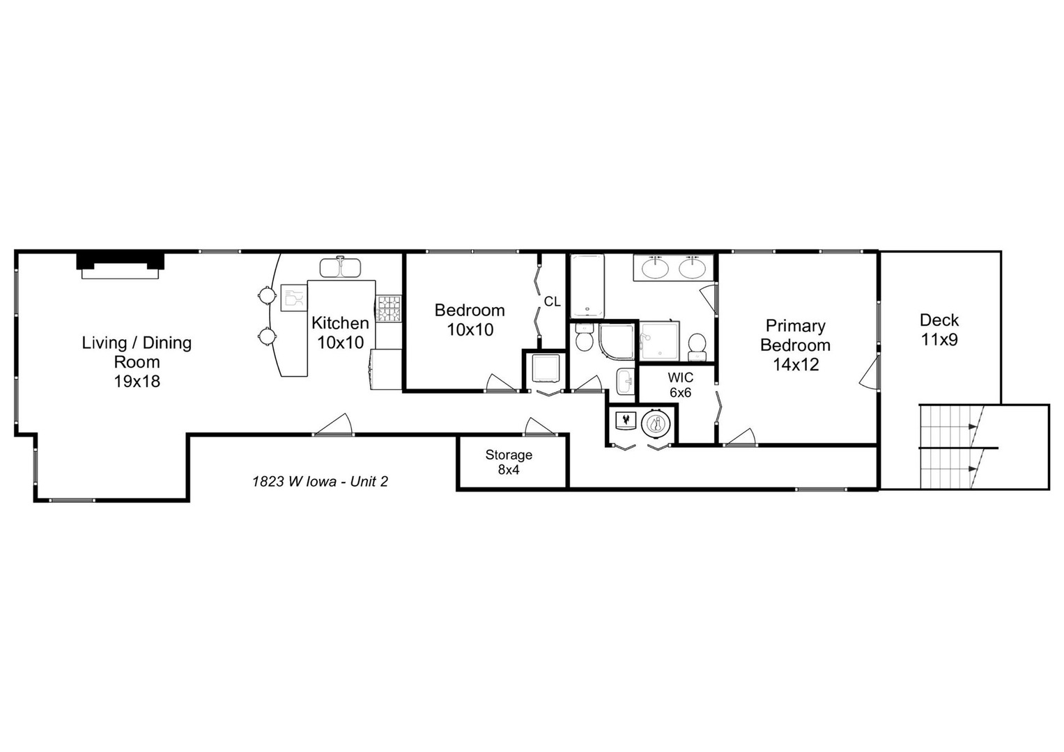 1823 W IOWA Street Unit: 2