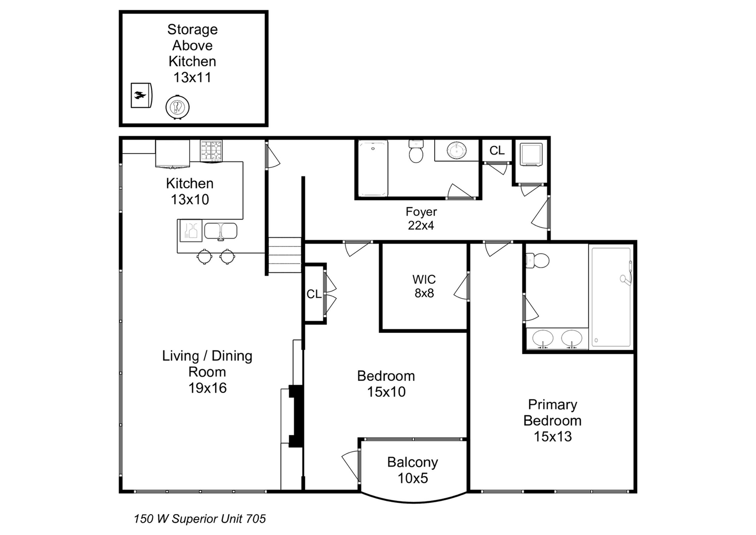 150 W Superior Street Unit: 705