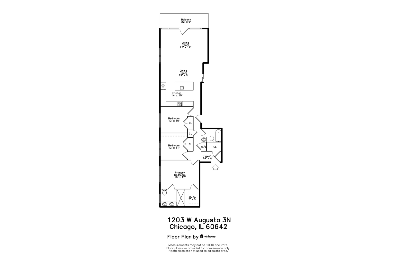 1203 W Augusta Boulevard Unit: 3N