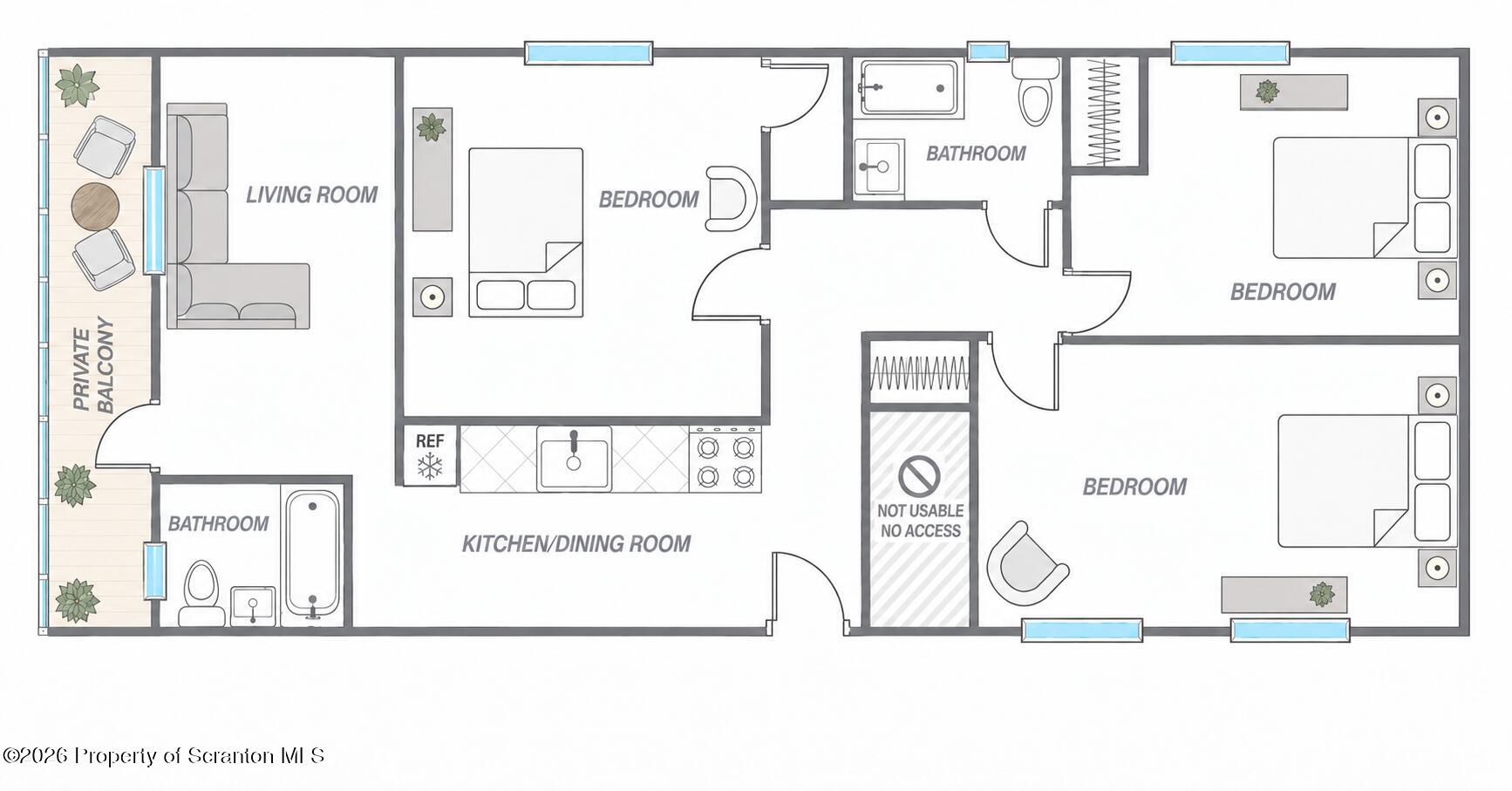206 Oak Street Unit: 2nd floor