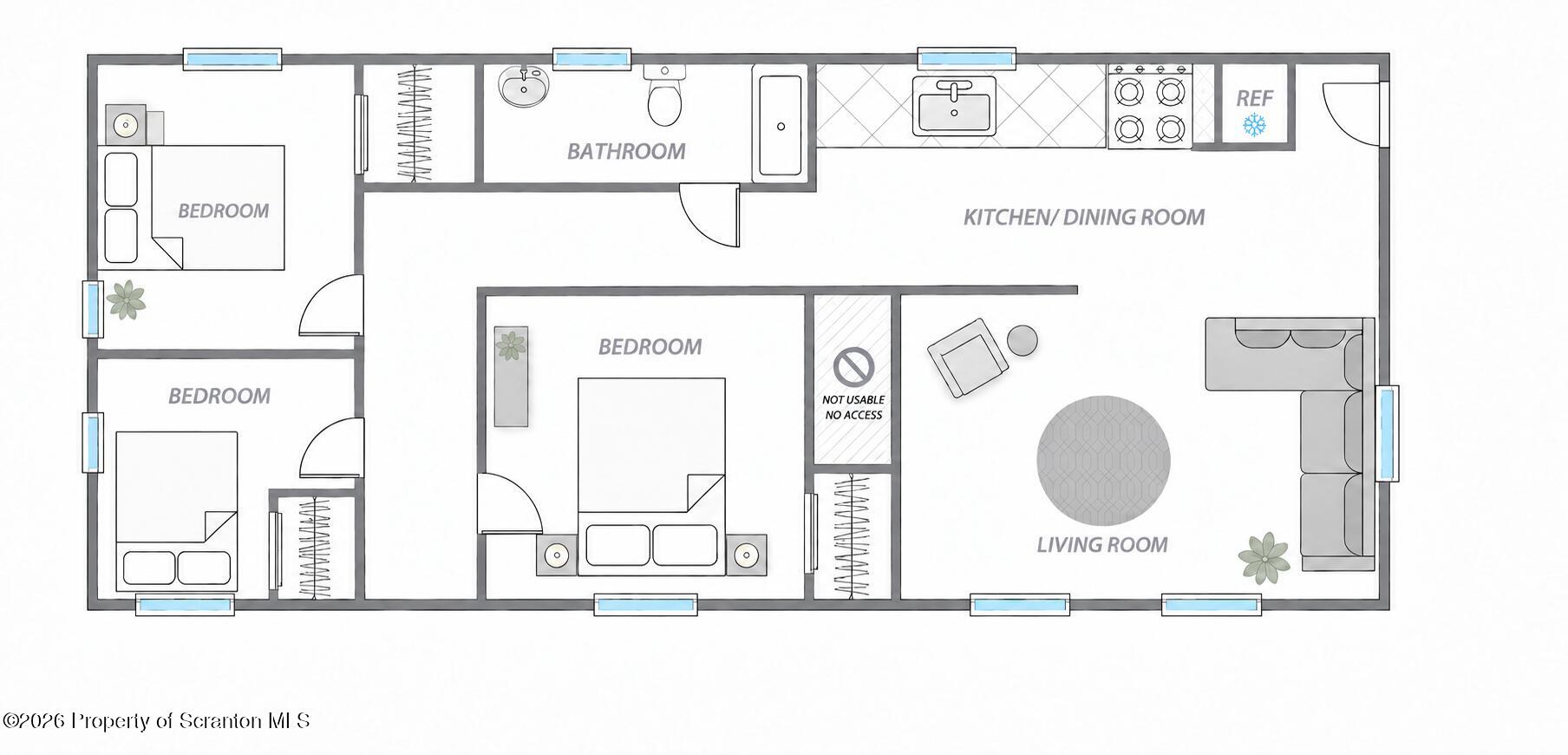 206 Oak Street Unit: 3rd floor