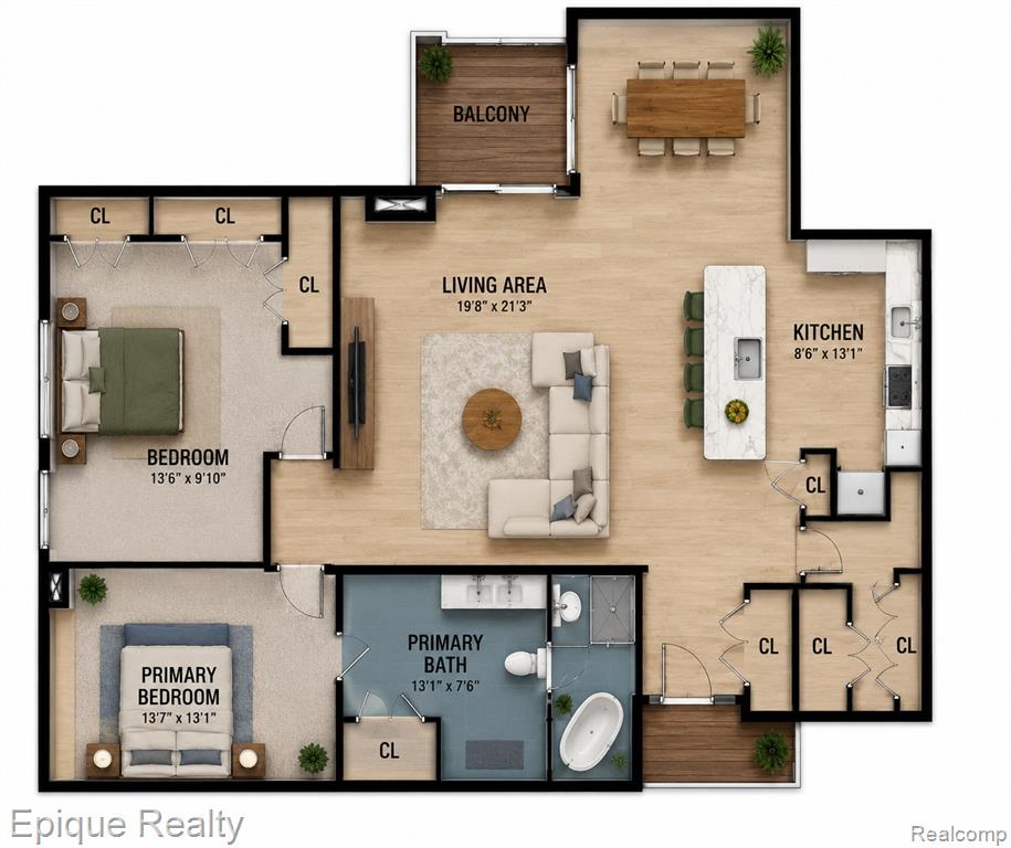 1050 Wall Street # 8F