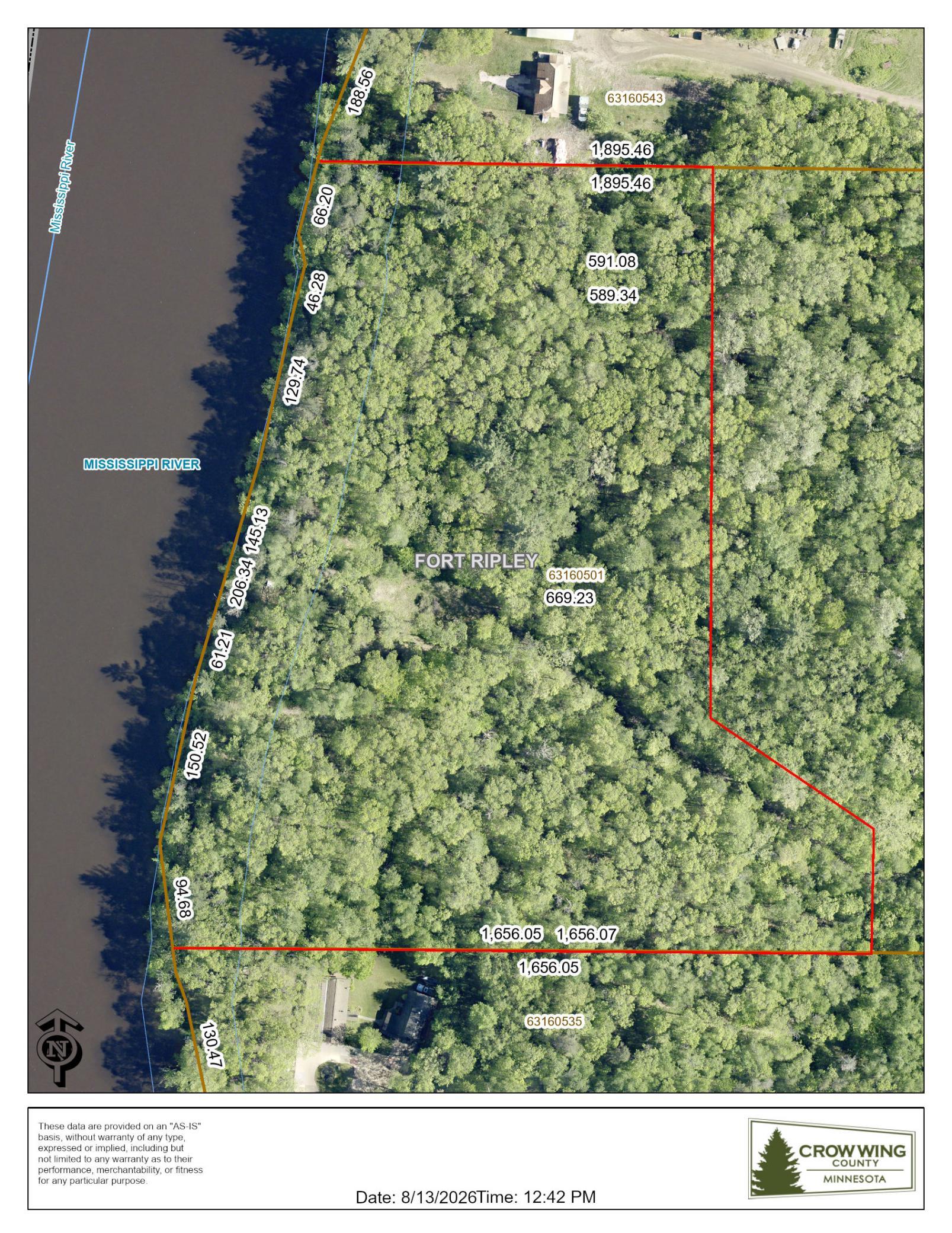 8 Acres Mississippi River Front TBD Bedow Road
