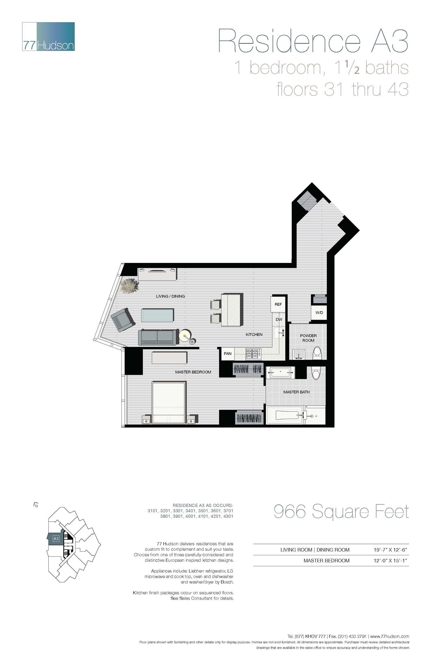 77 HUDSON ST Unit: 3201