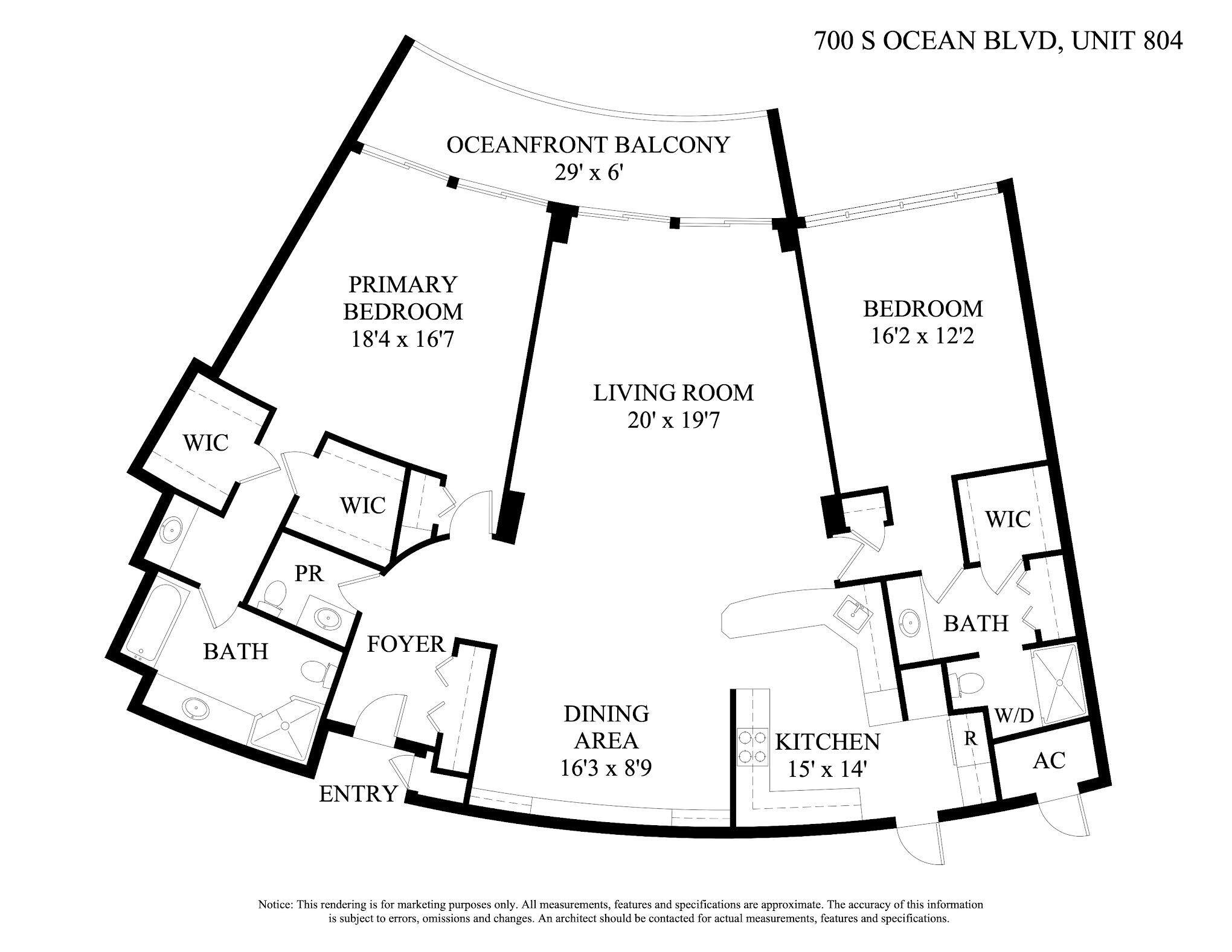 700 S Ocean Boulevard 804