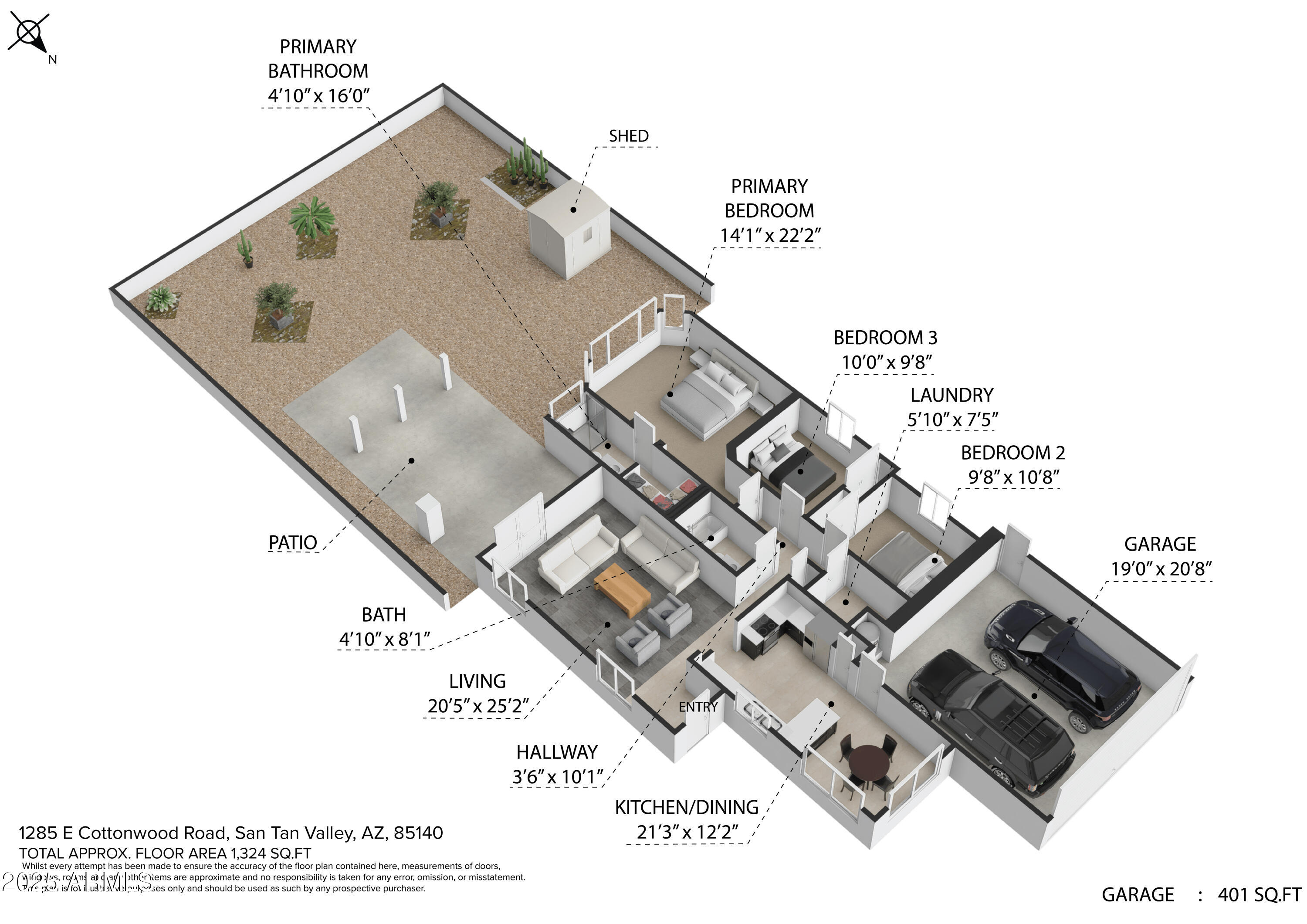 1285 E COTTONWOOD Road