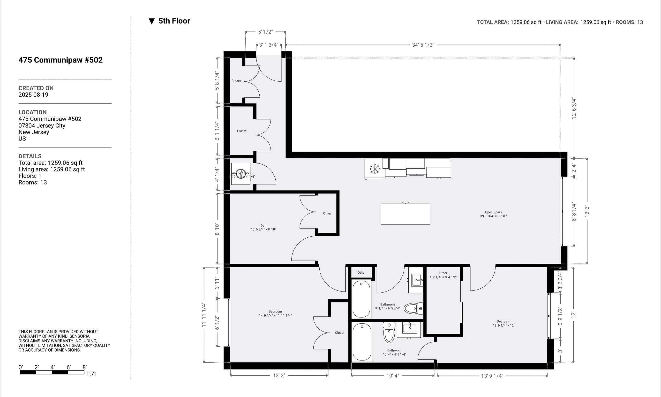 475 COMMUNIPAW AVE Unit: 502