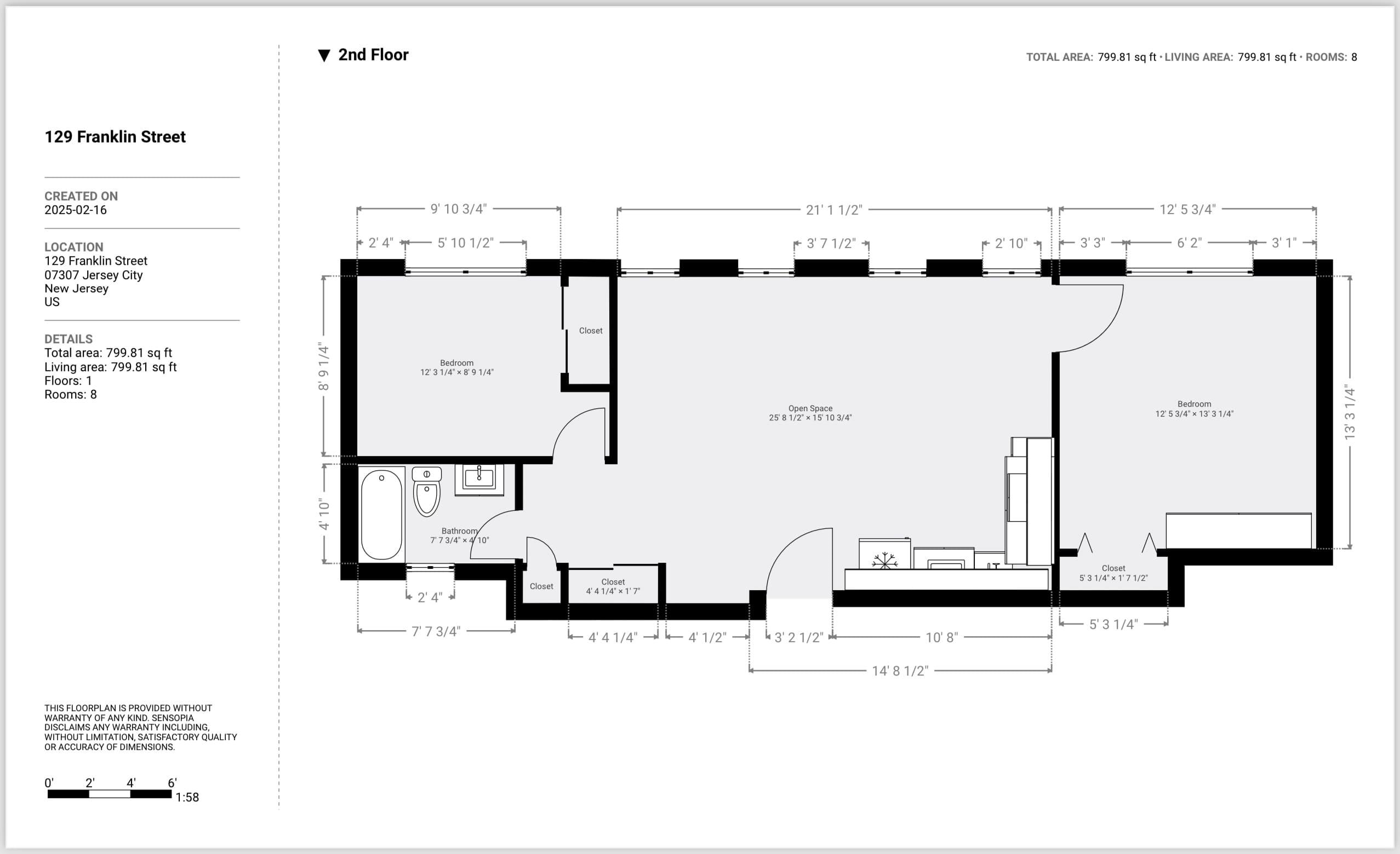 129 FRANKLIN ST Unit: B6 (206)