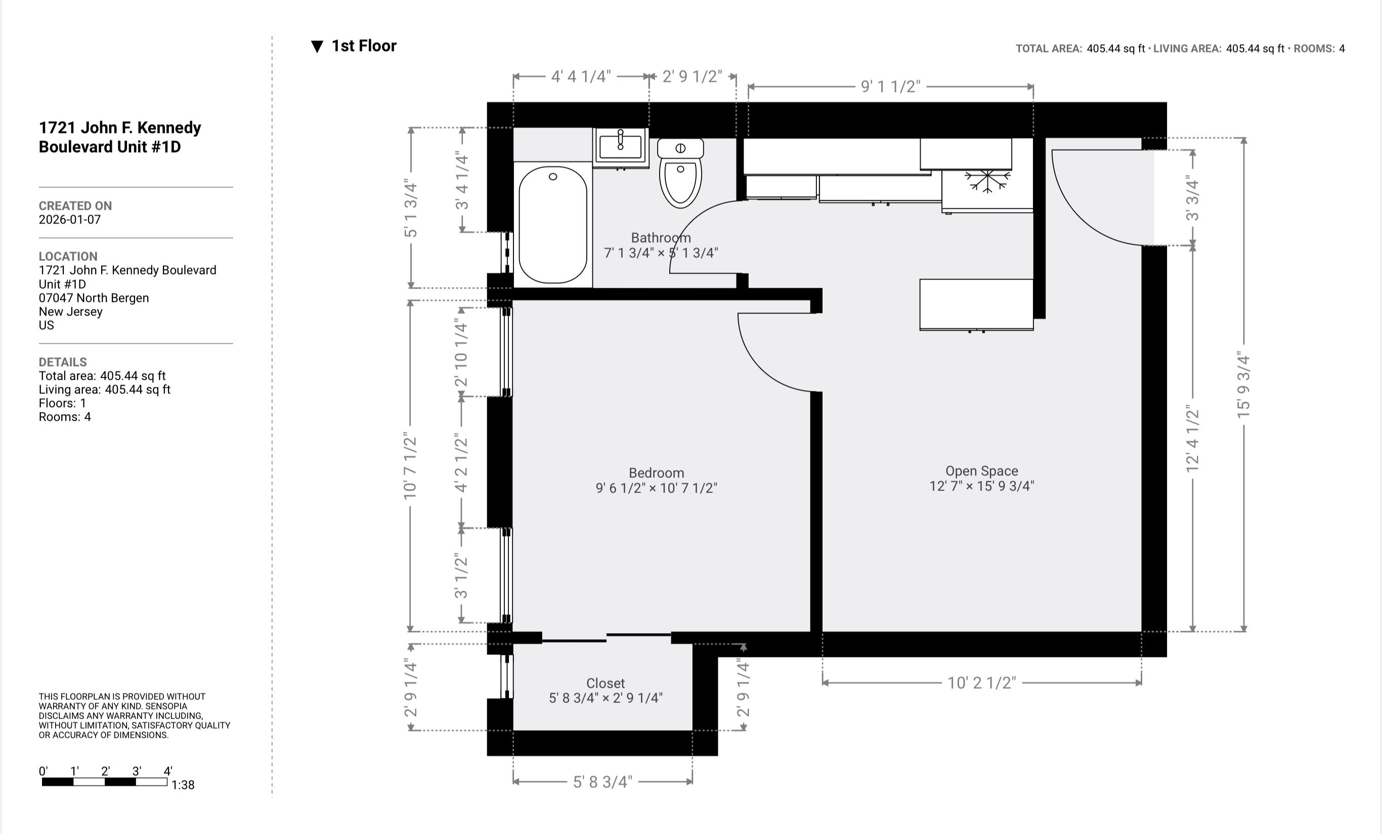 1721 JOHN F KENNEDY BLVD Unit: 1D