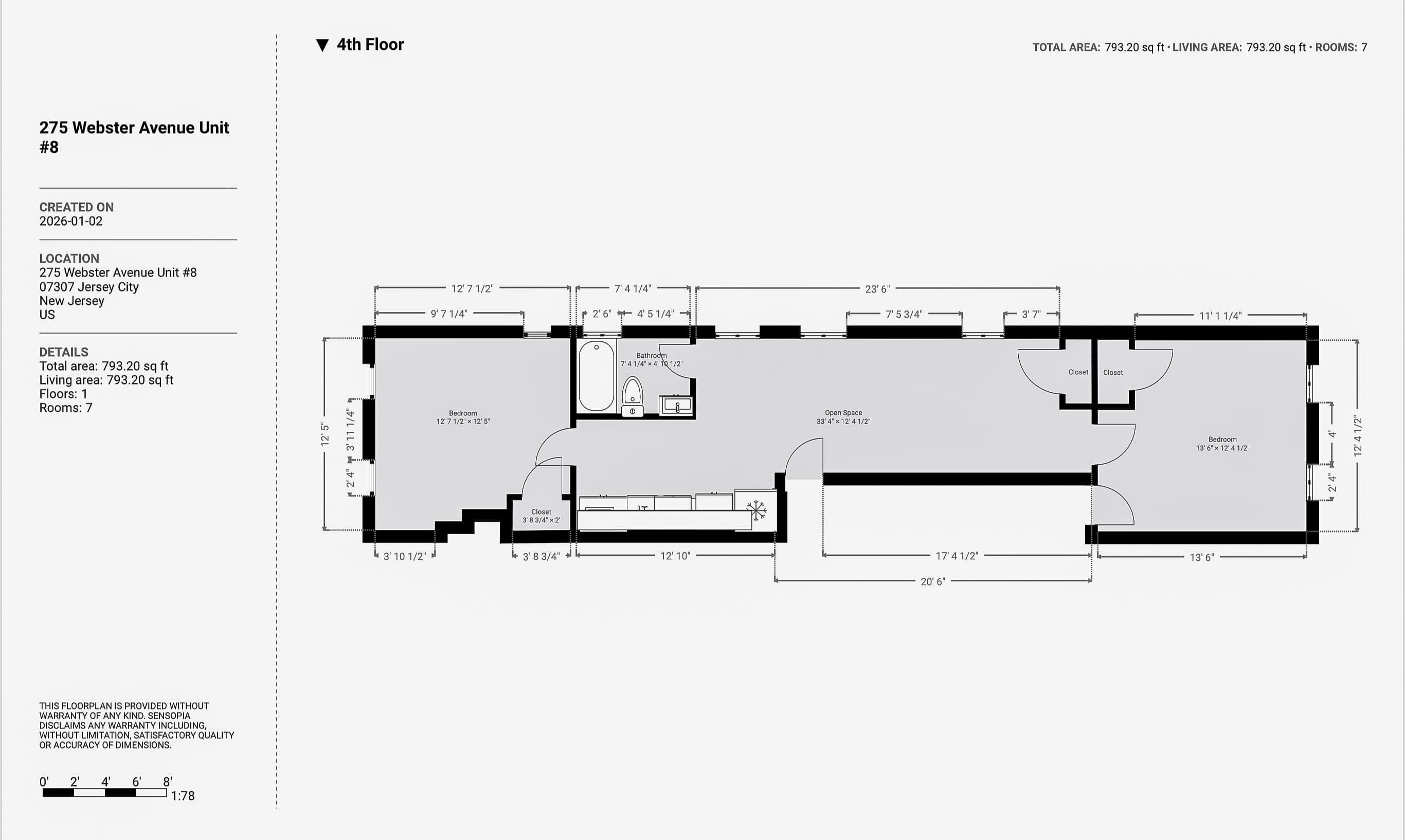 275 WEBSTER AVE Unit: 8