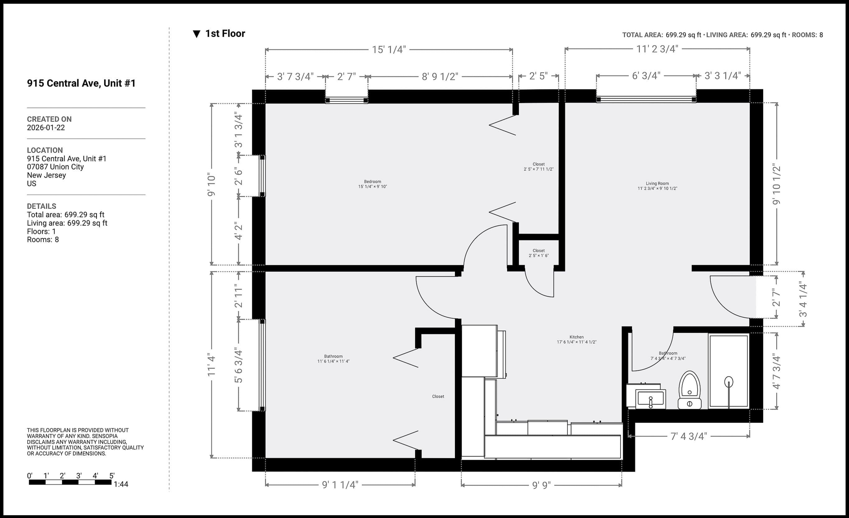 915 CENTRAL AVE Unit: 1