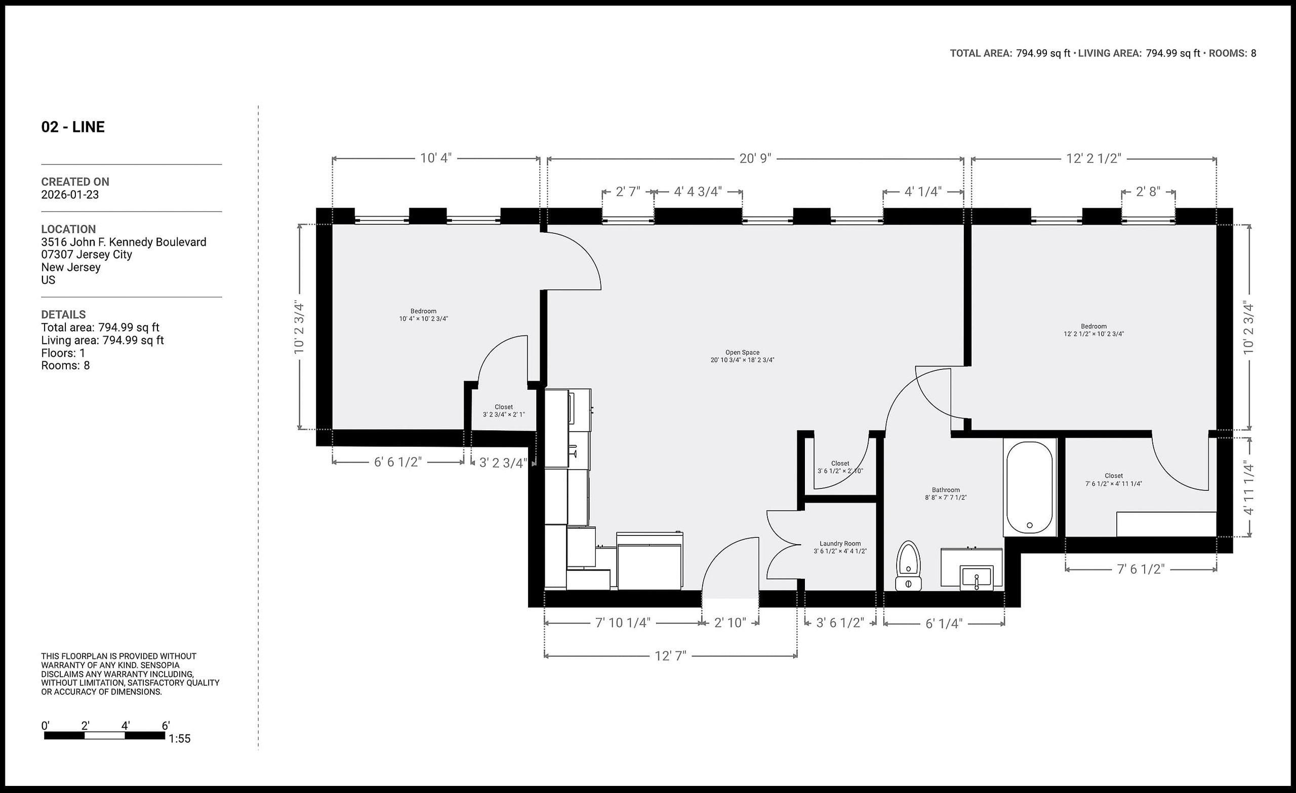 3516 JOHN F KENNEDY BLVD Unit: 202