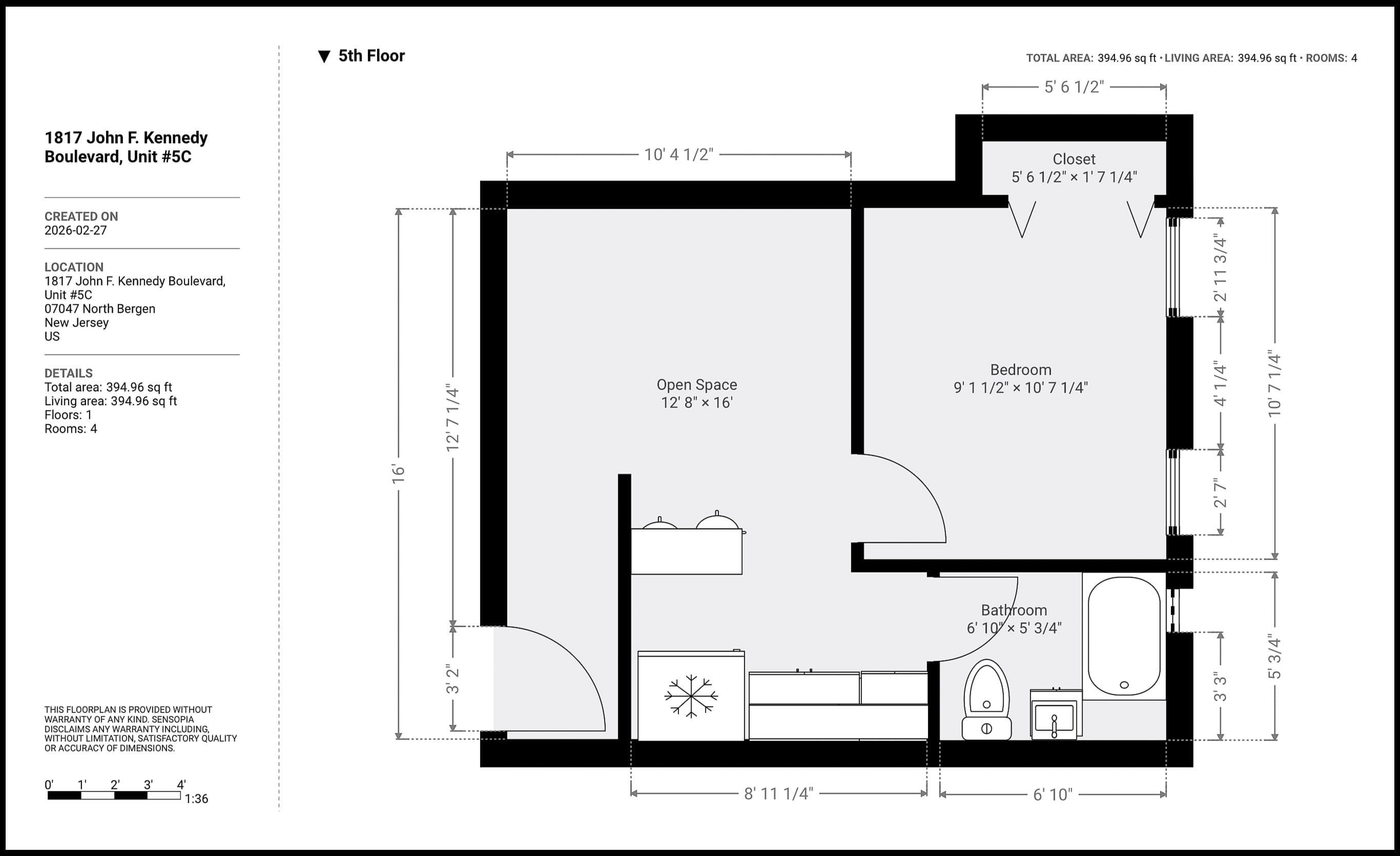 1817 JOHN F KENNEDY BLVD Unit: 5C