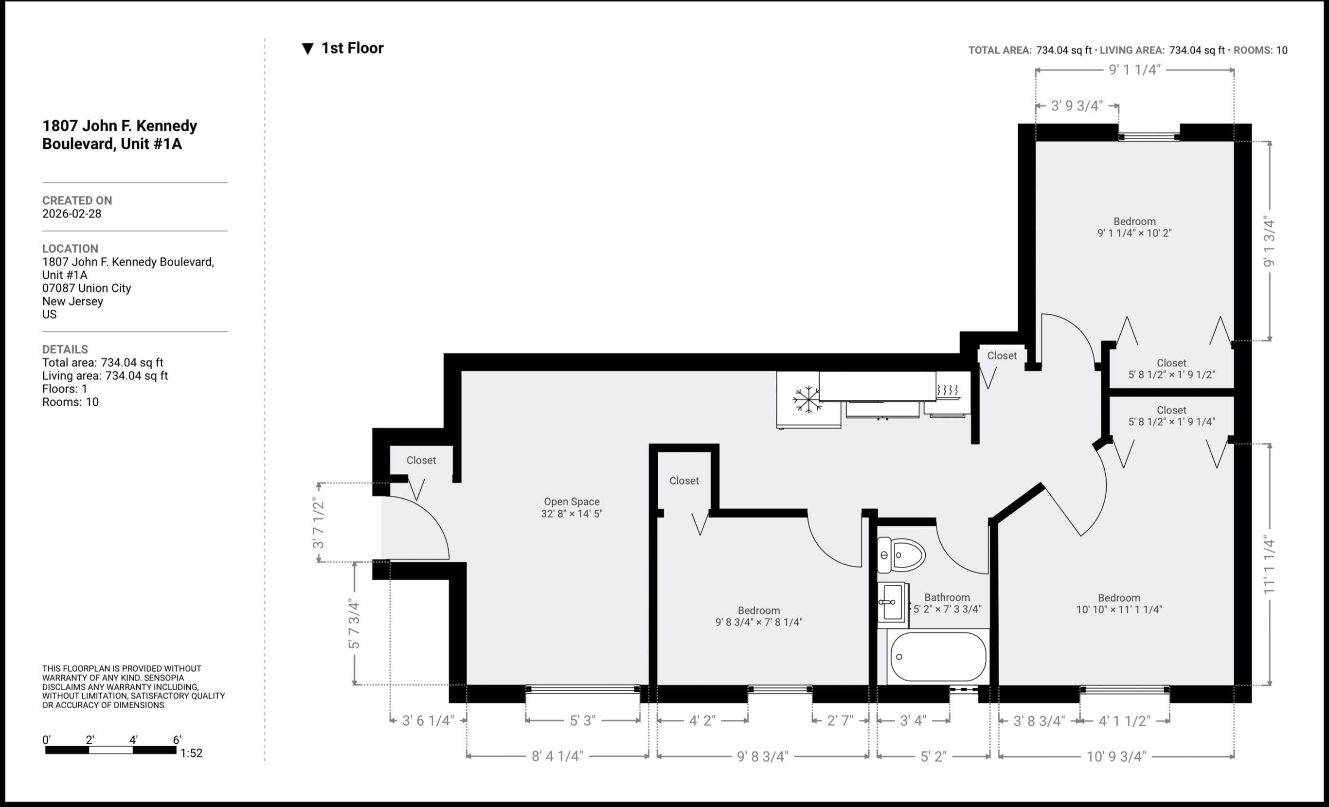 1807 JOHN F KENNEDY BLVD Unit: 1A