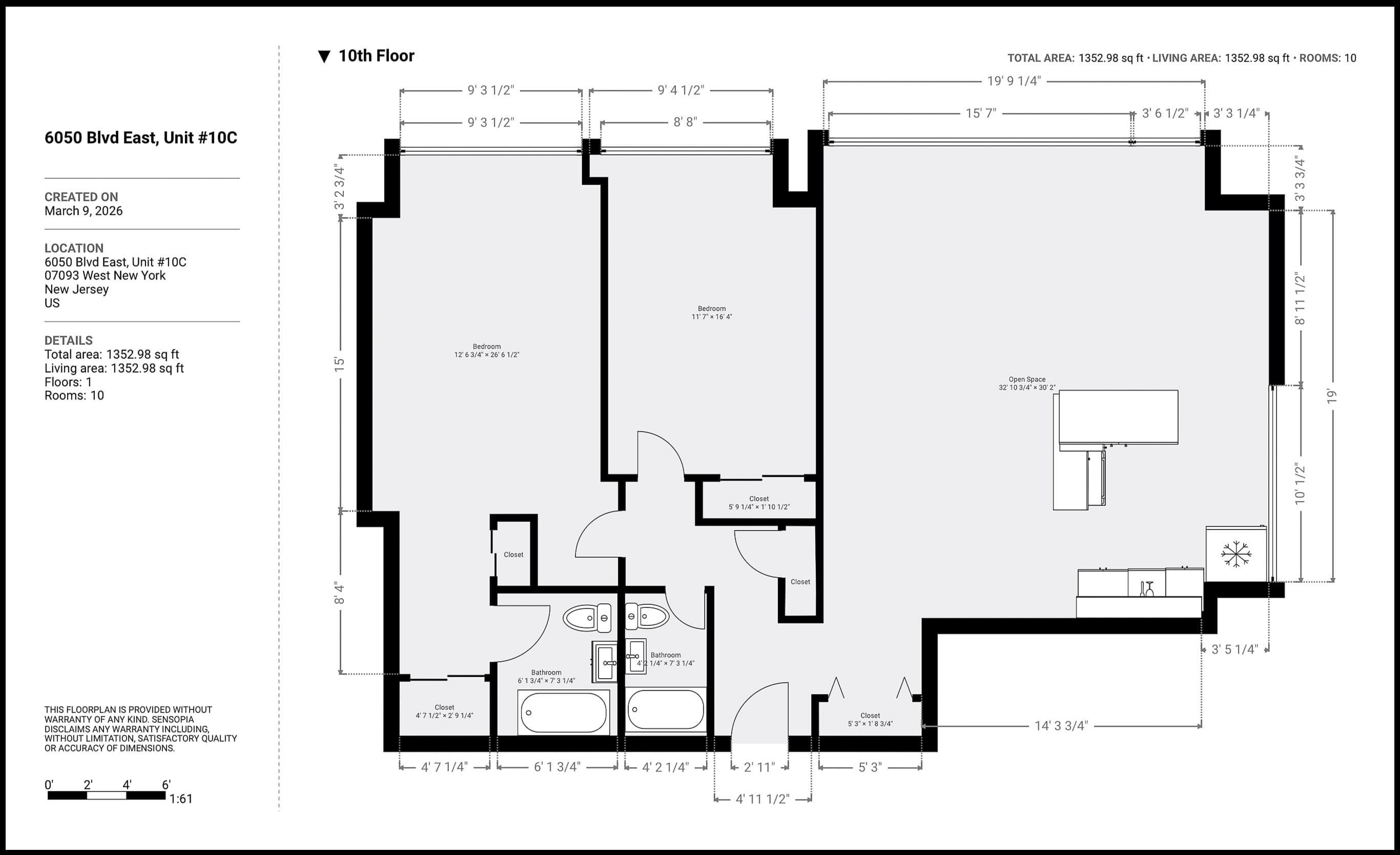 6050 BLVD EAST Unit: 10C