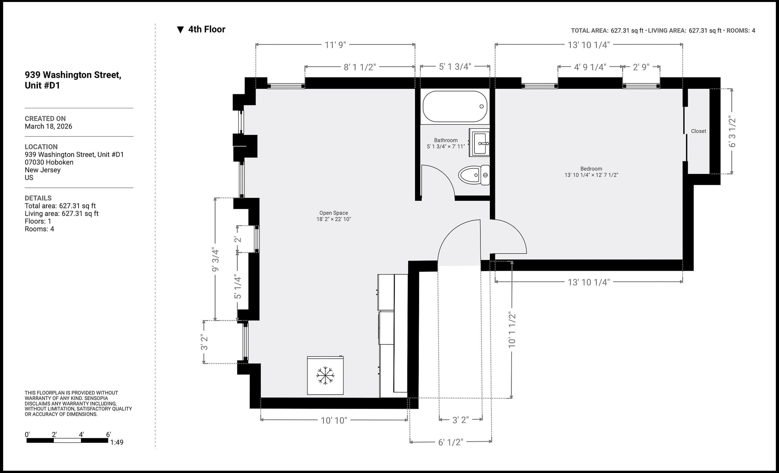 939 WASHINGTON ST Unit: D1