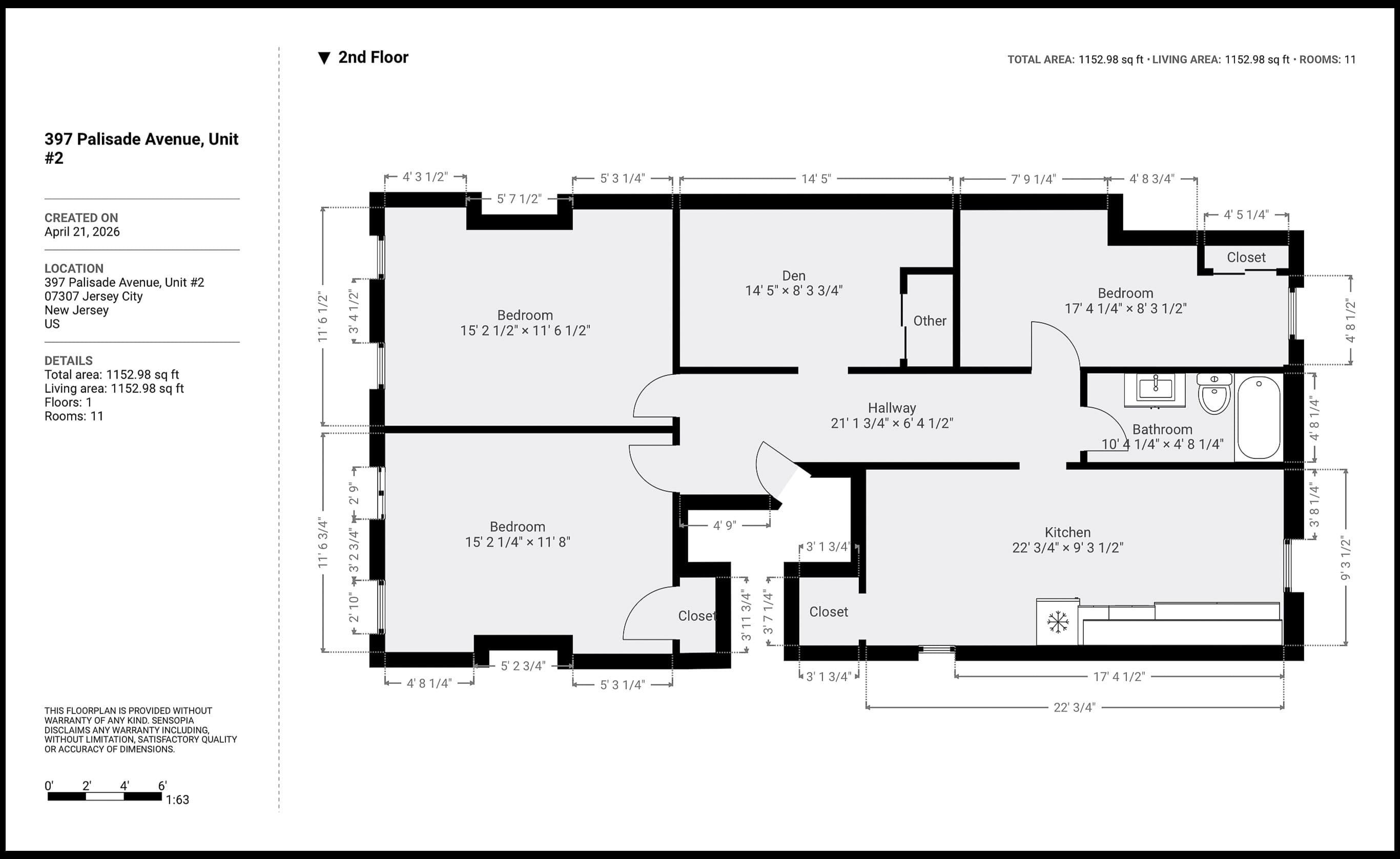 397 PALISADE AVE Unit: 2