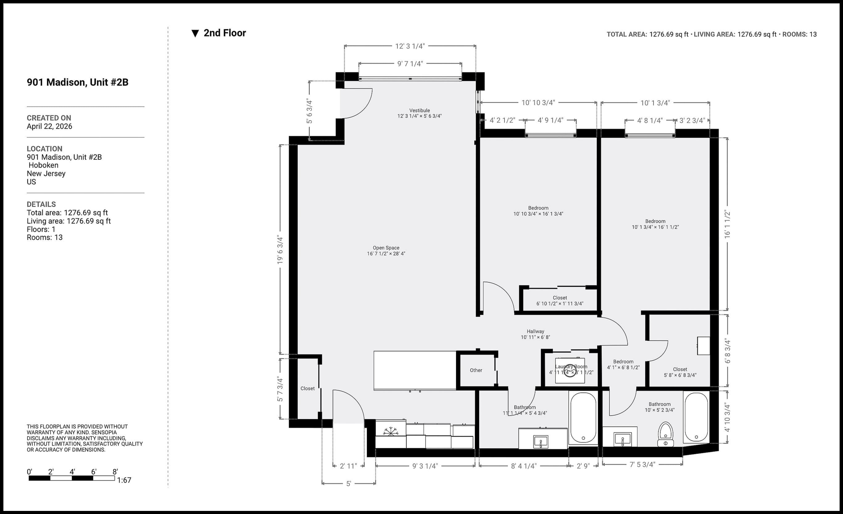 901 MADISON ST Unit: 2B