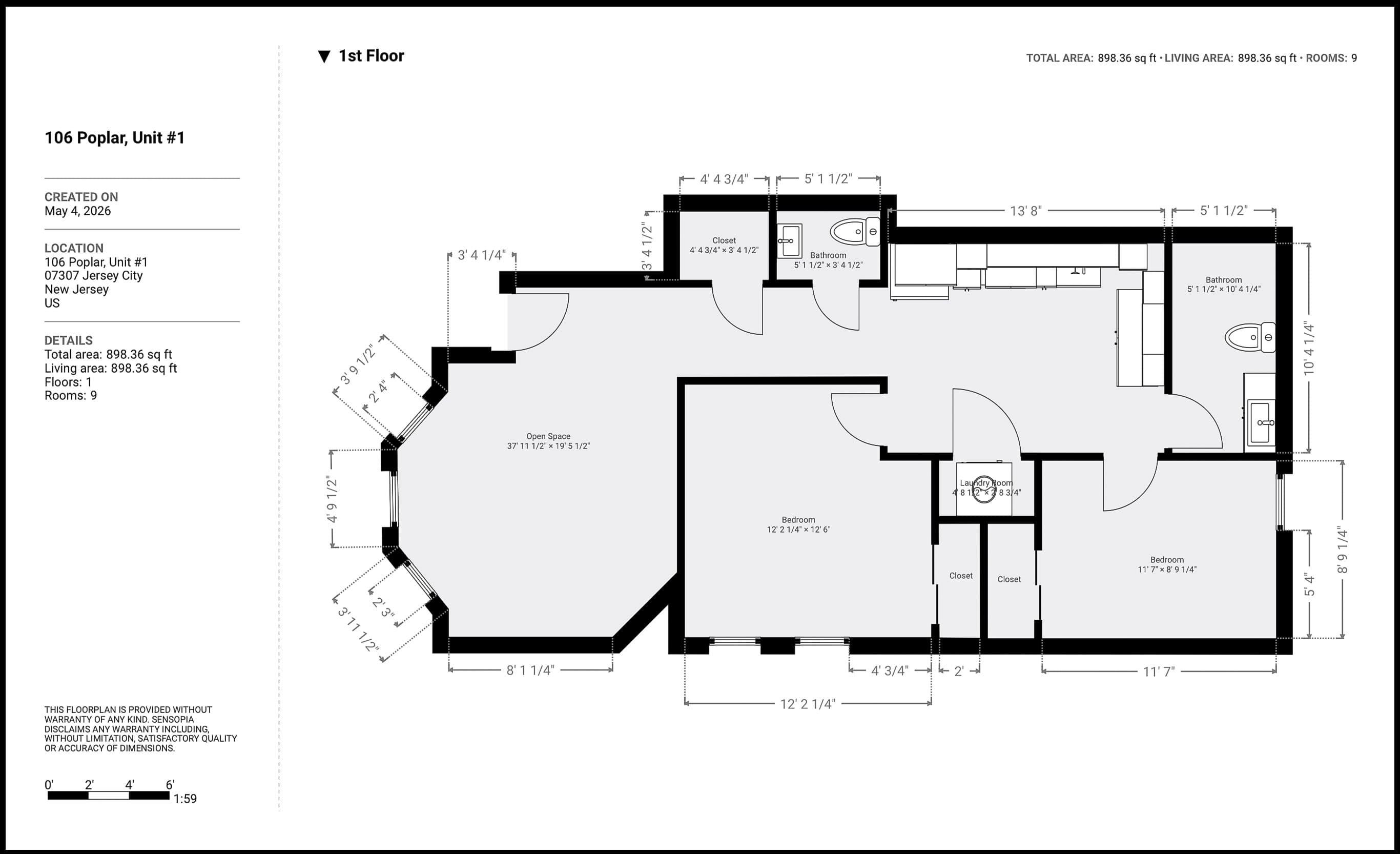 106 POPLAR ST Unit: 1