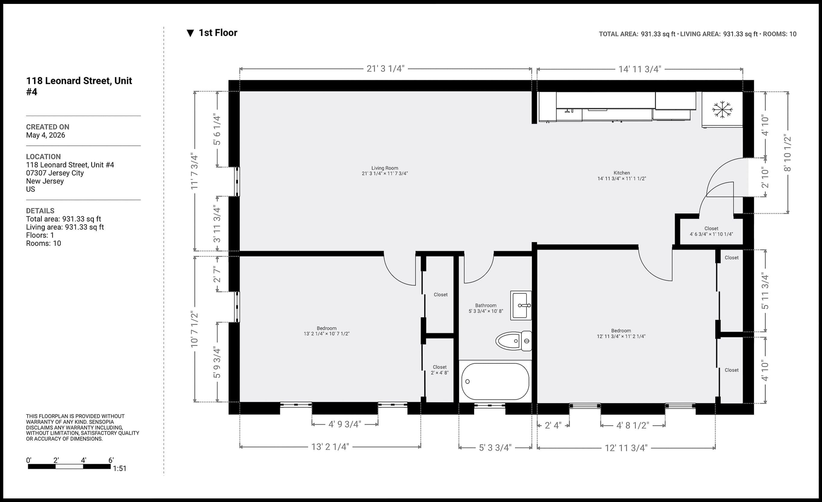 118 LEONARD ST Unit: 4