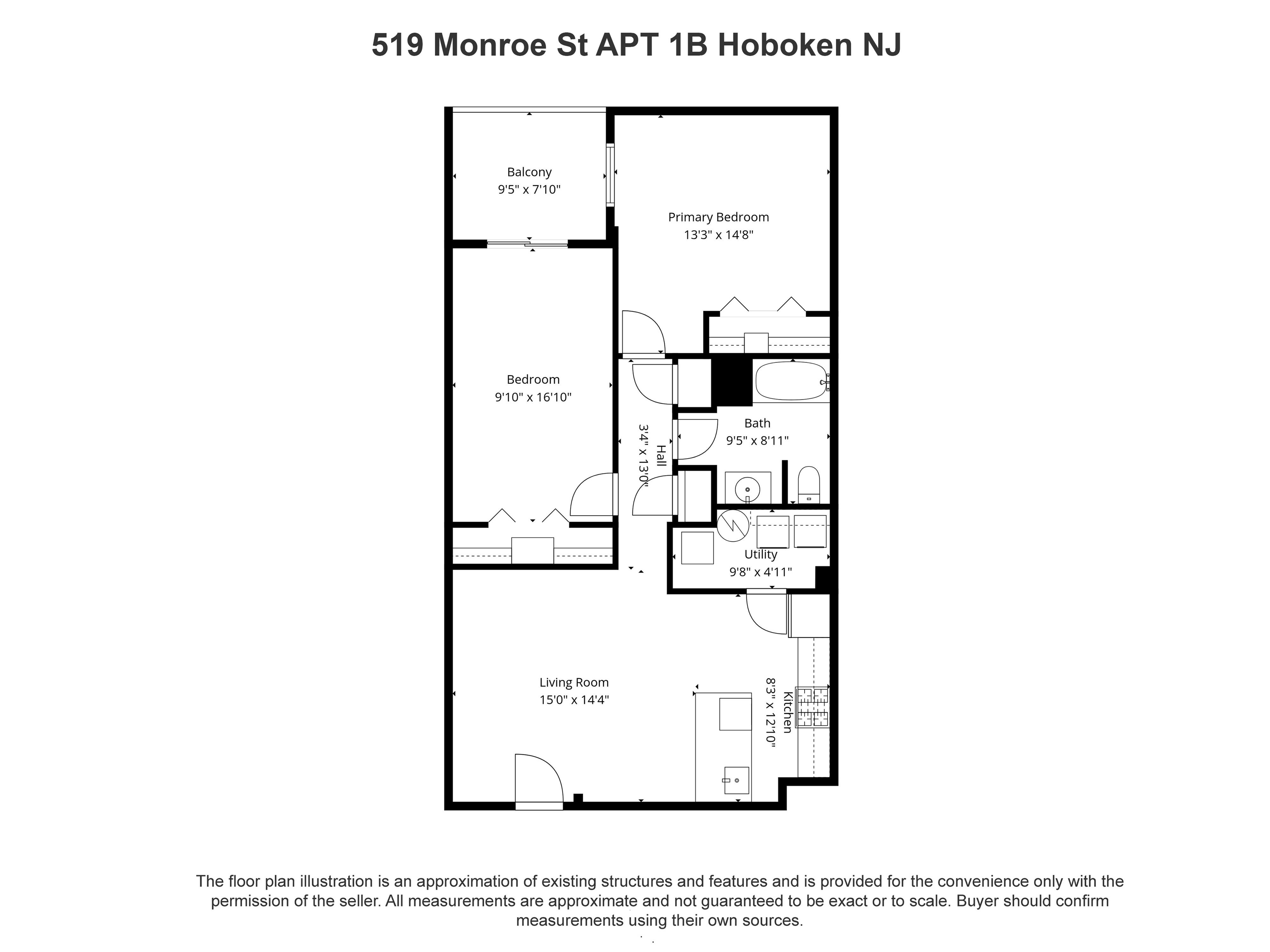 519 MONROE ST Unit: 1B